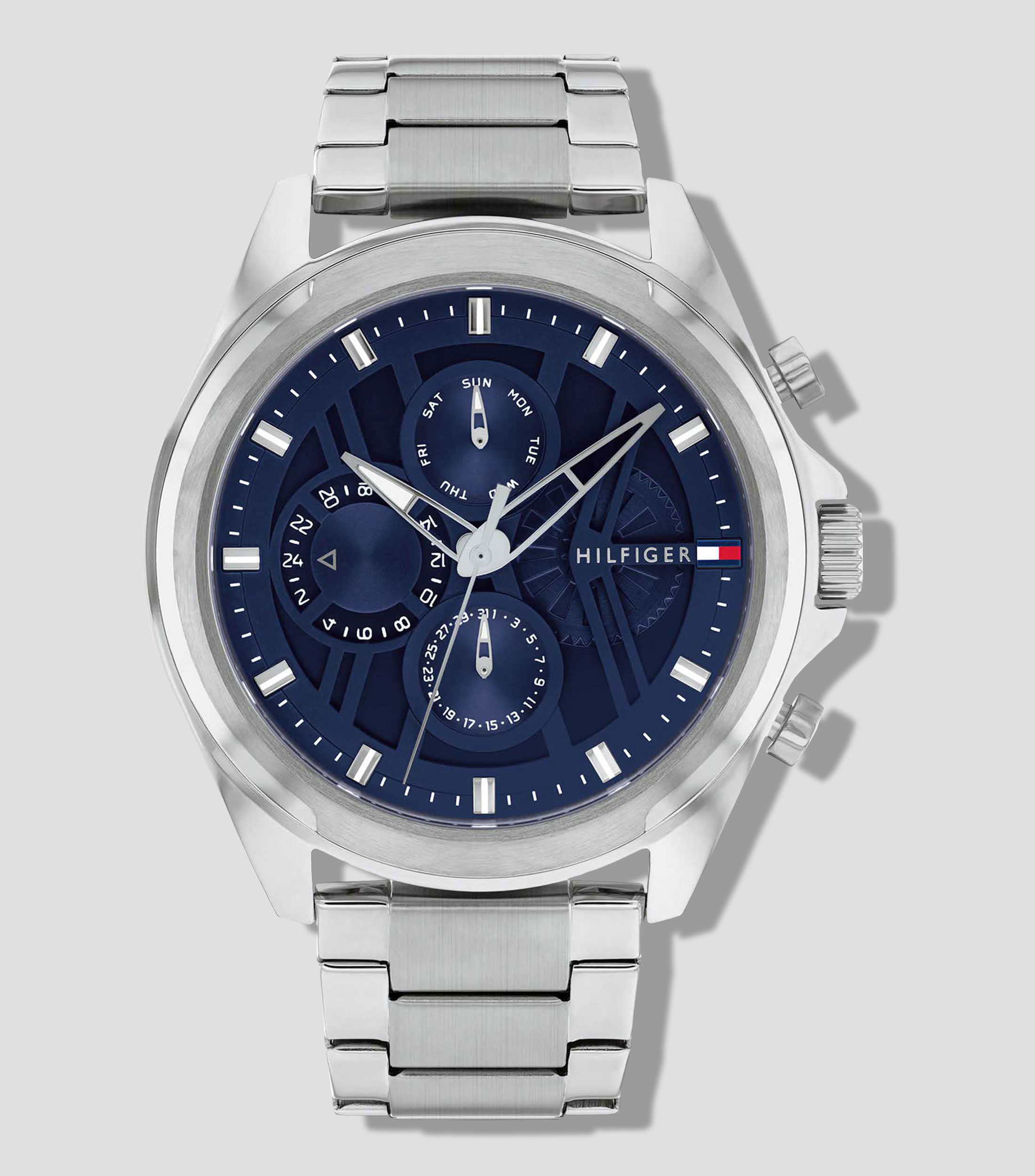 Reloj para Hombre Jax De Vestir Plateado, Azul