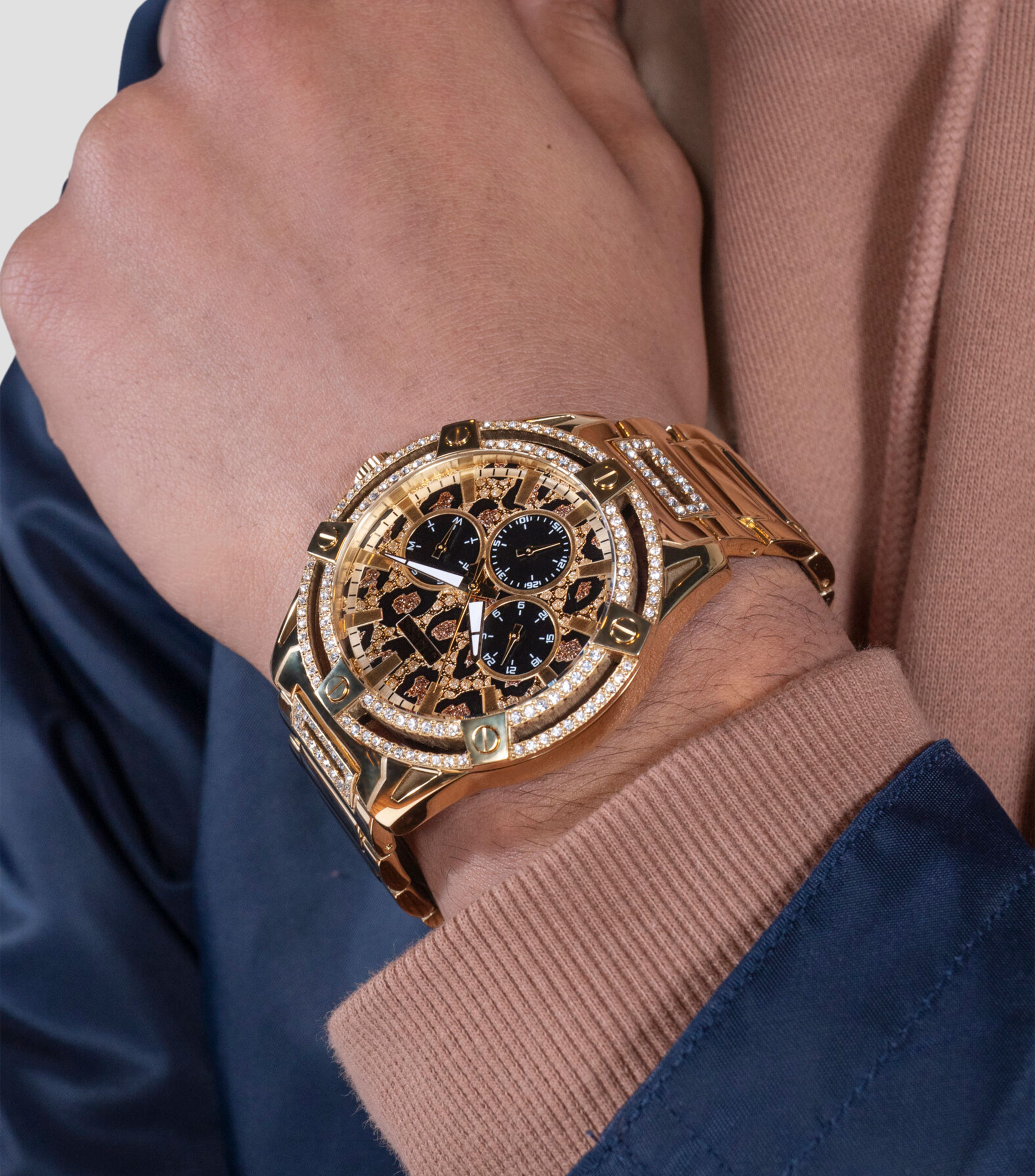 Reloj Para Hombre King Casual, Dorado