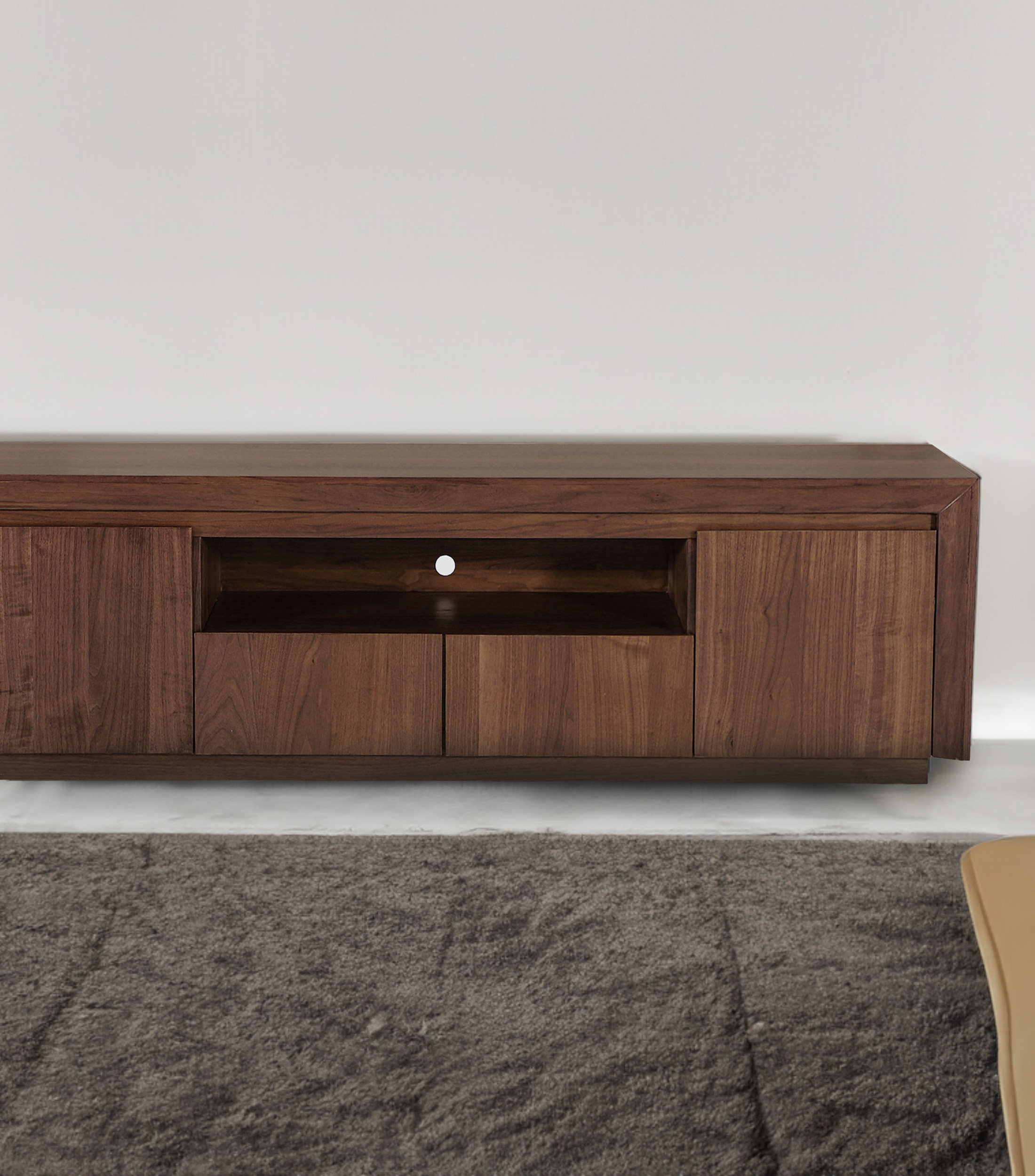 Mueble de TV Tribeca en chapa de nogal