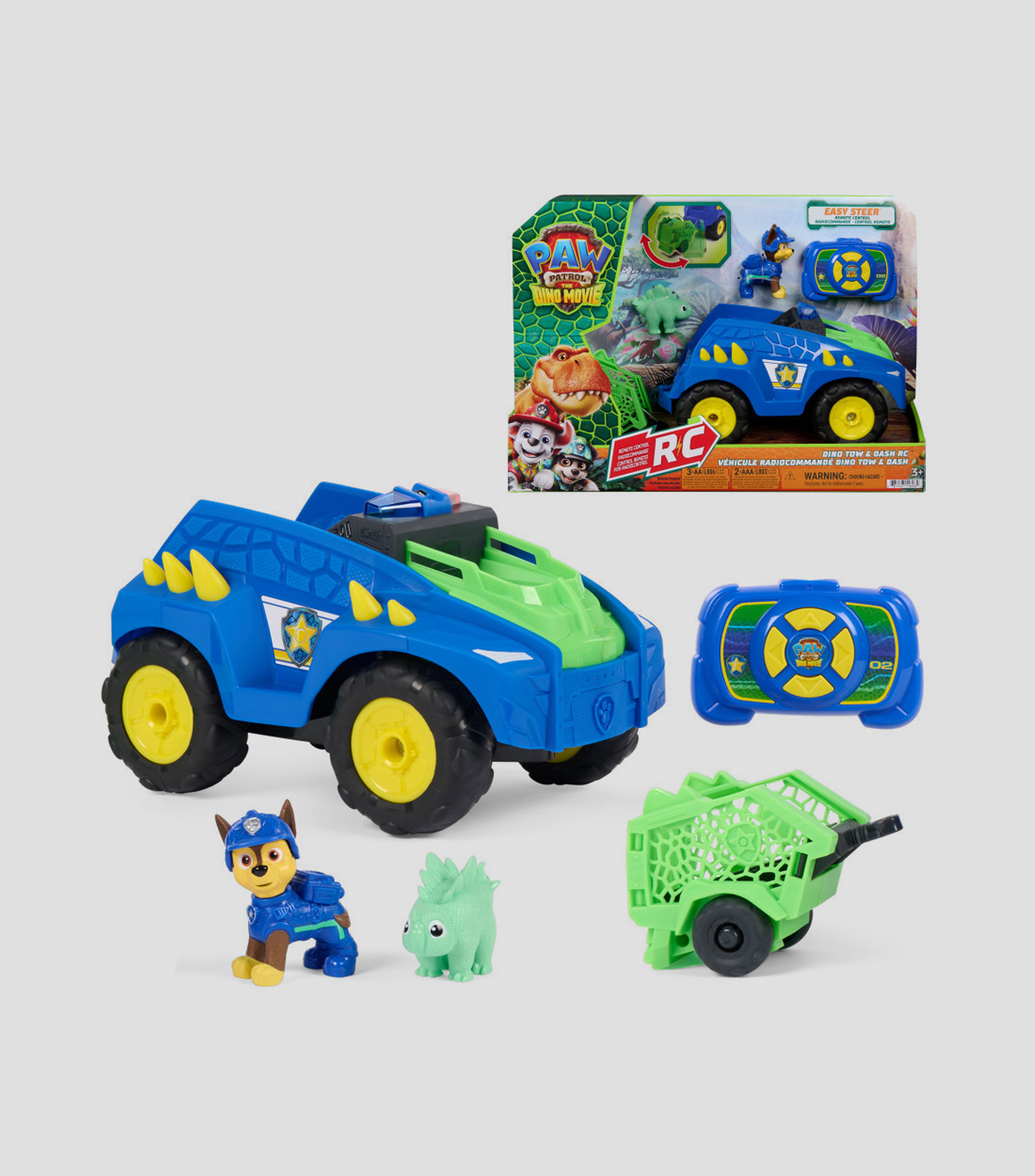 Vehículo Radio Control Chase y Dino Paw Patrol