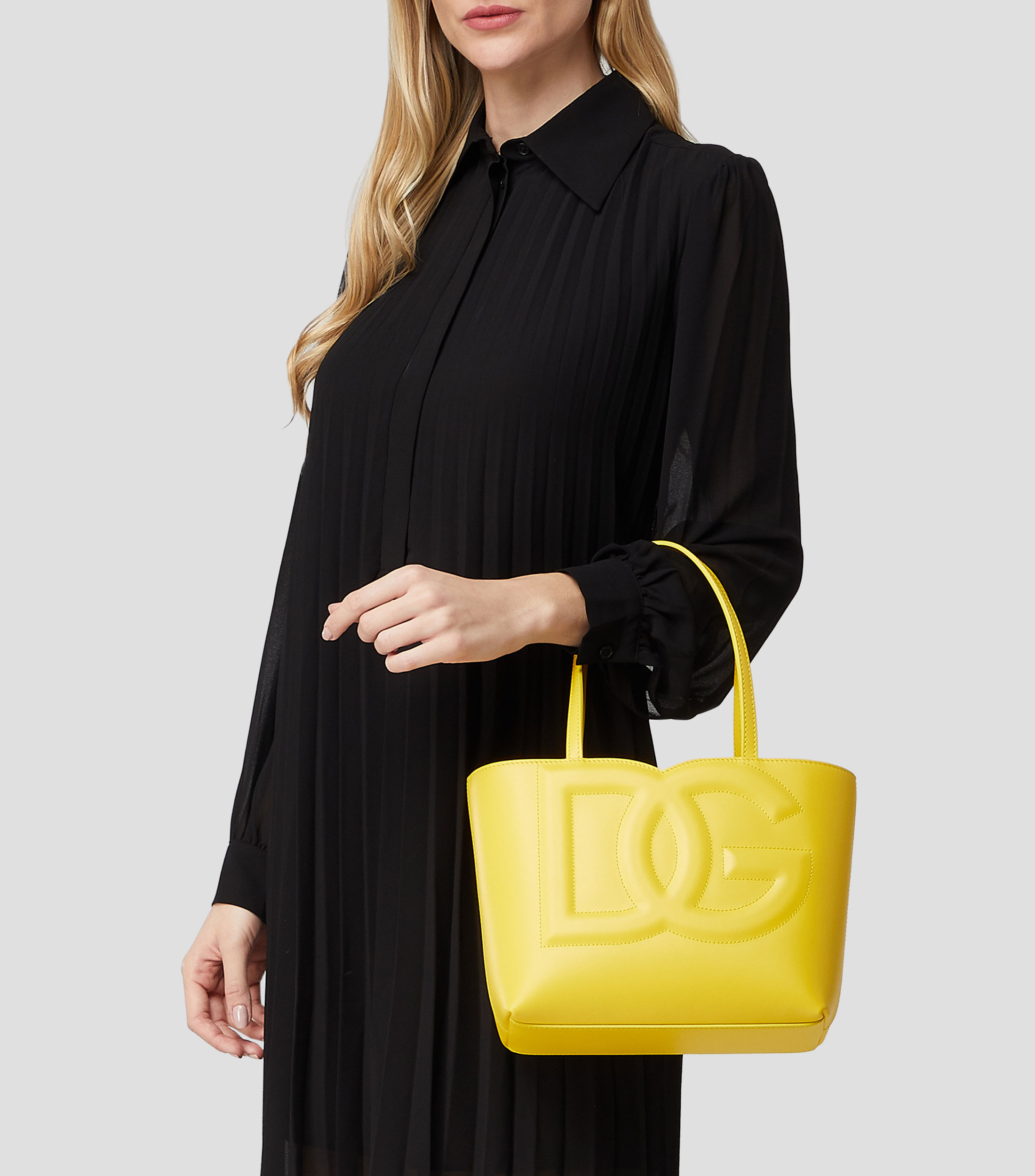 Bolso tote en piel DG Logo Mujer