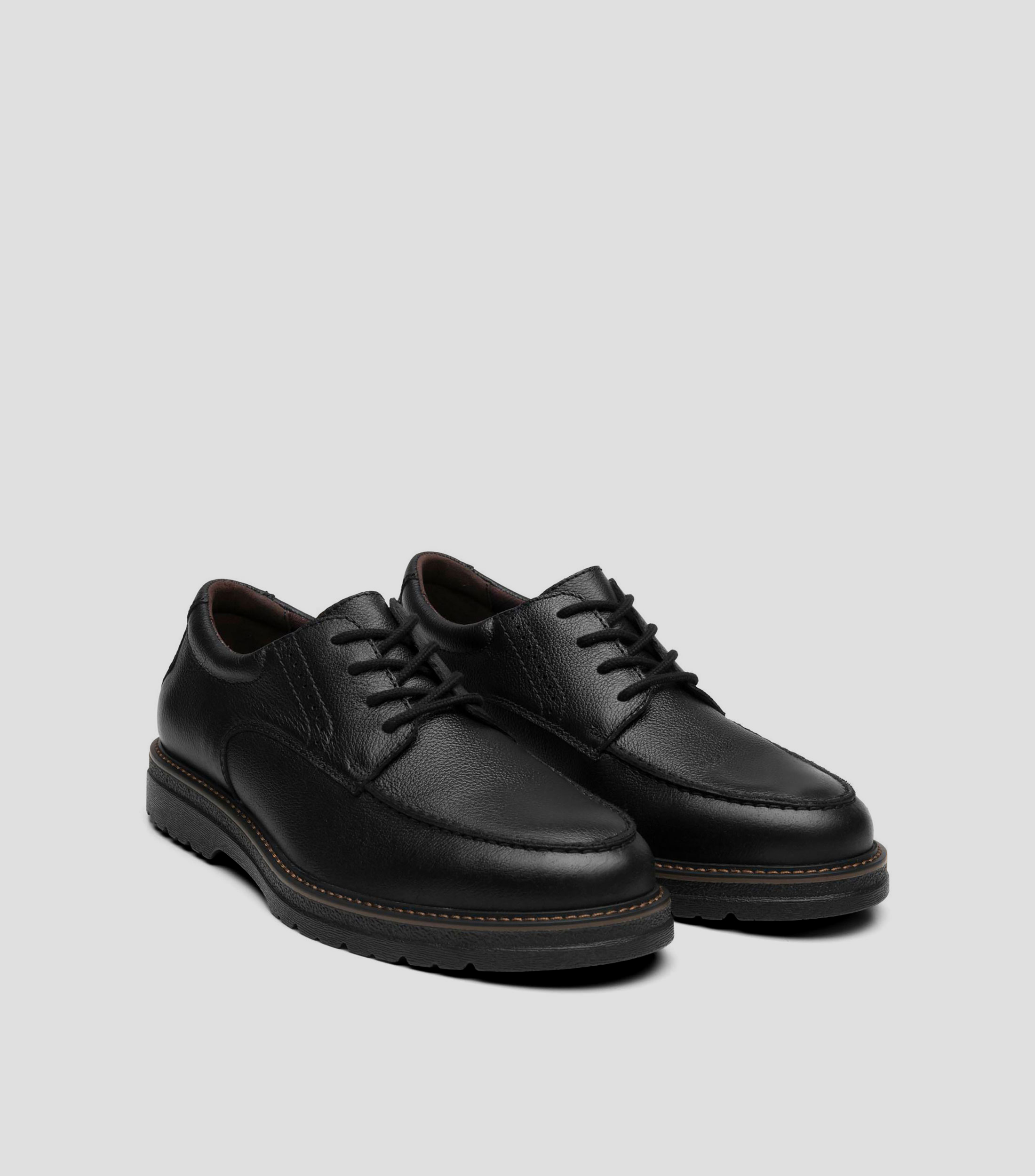 Zapatos casuales Jarek en piel con tacón bajo ancho Hombre