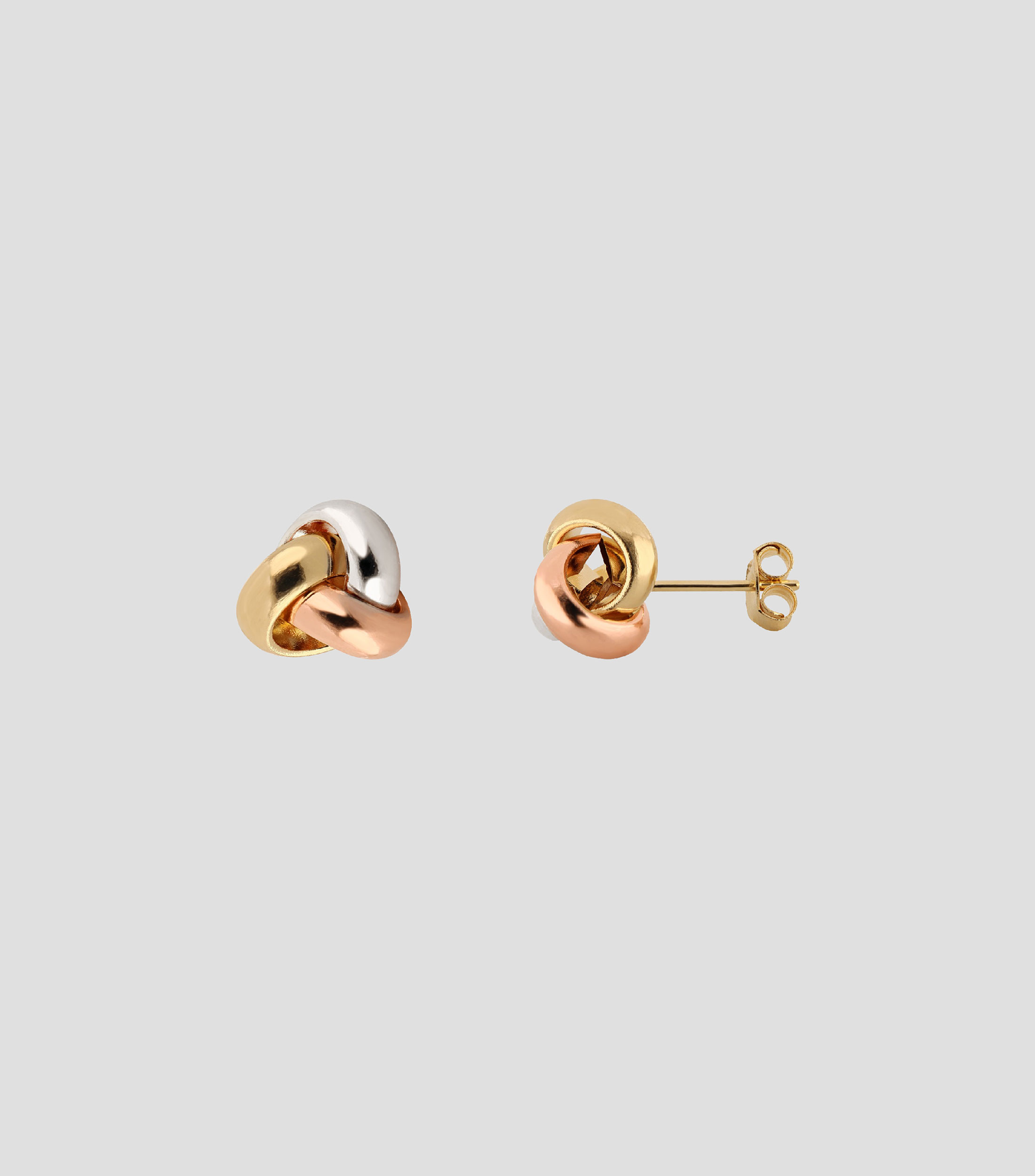 Aretes en oro de 14 Kilates nudo Mujer