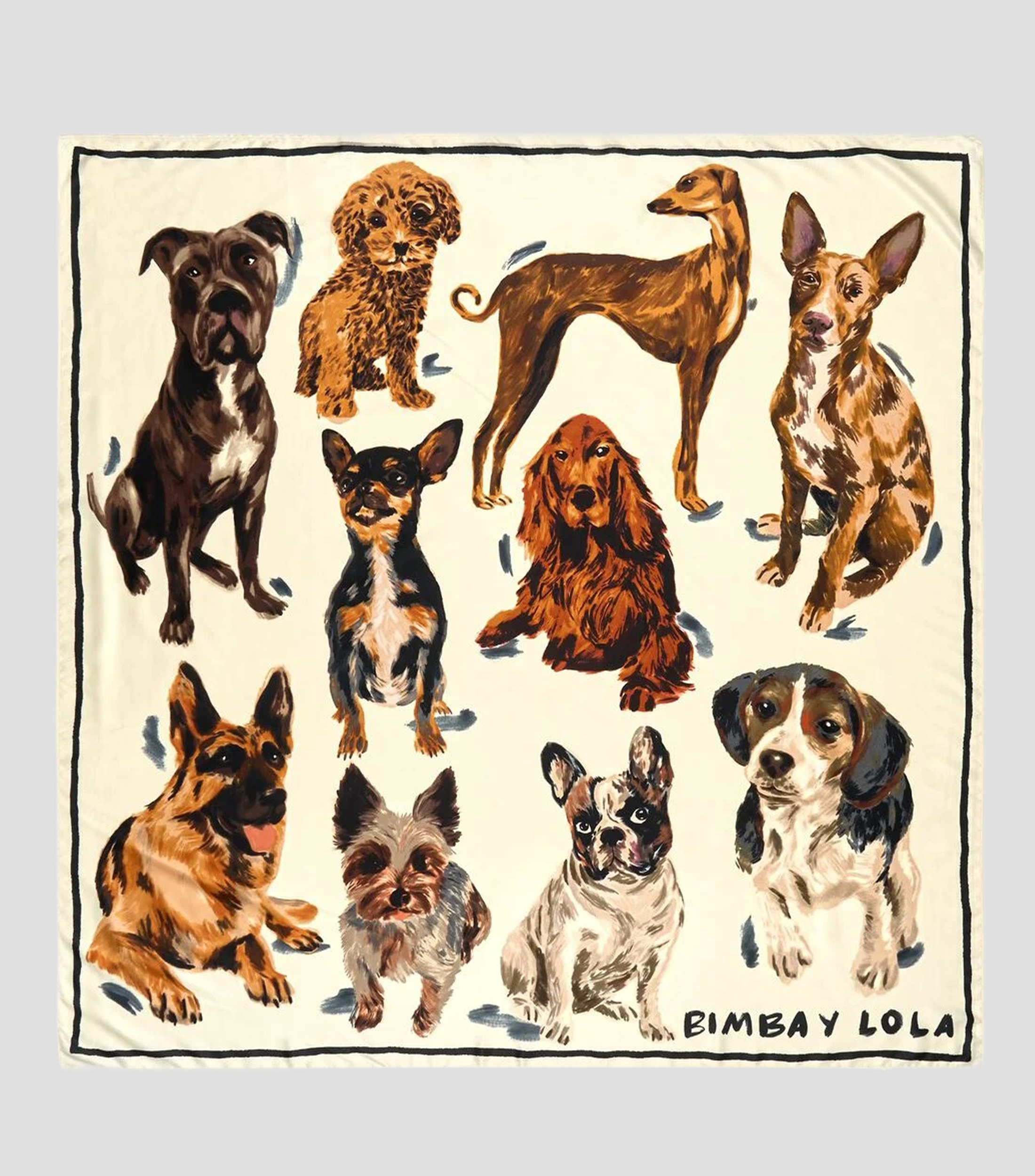 Pañuelo con Estampado de perros Mujer