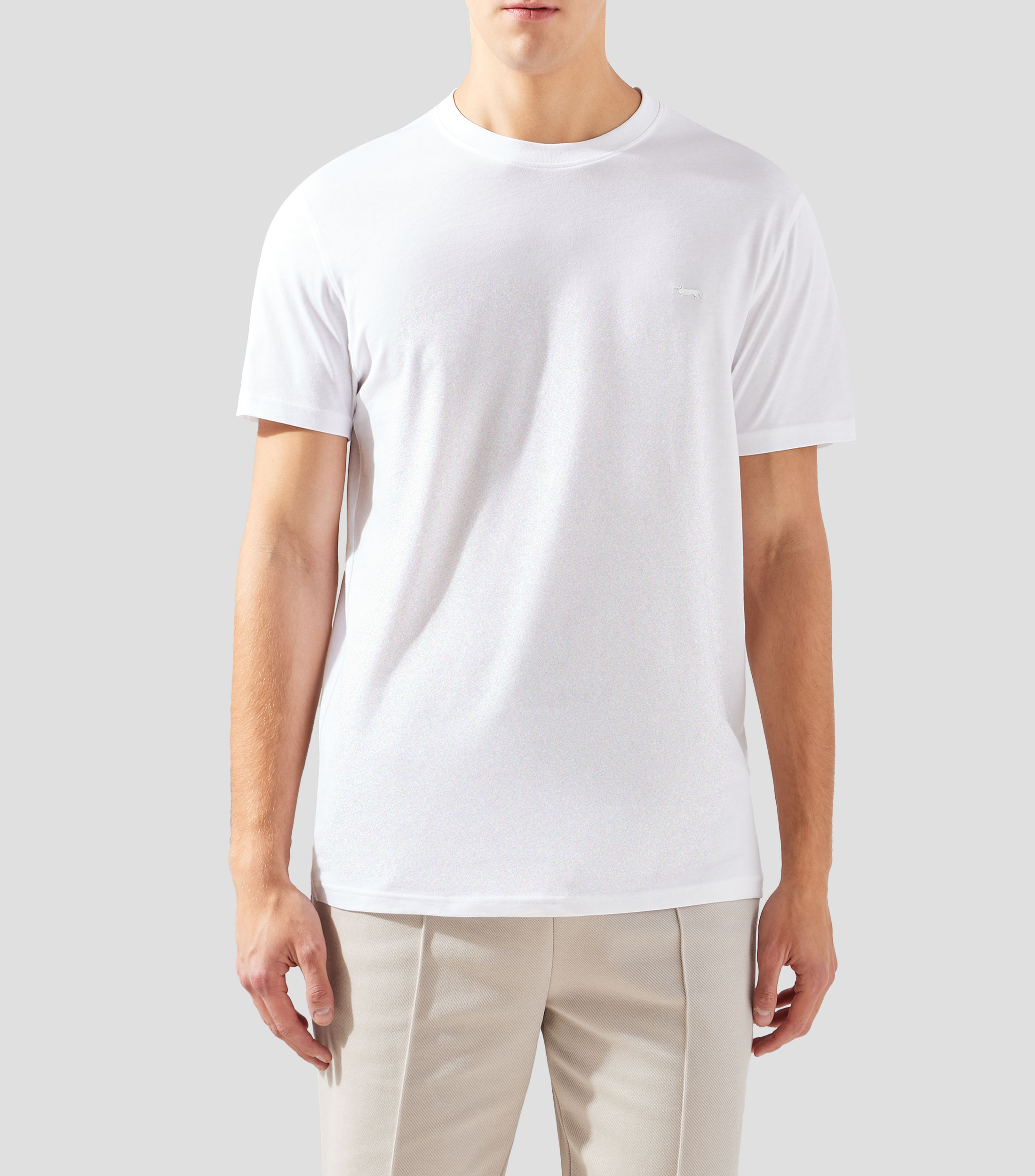 Playera cuello redondo manga corta lisa Hombre
