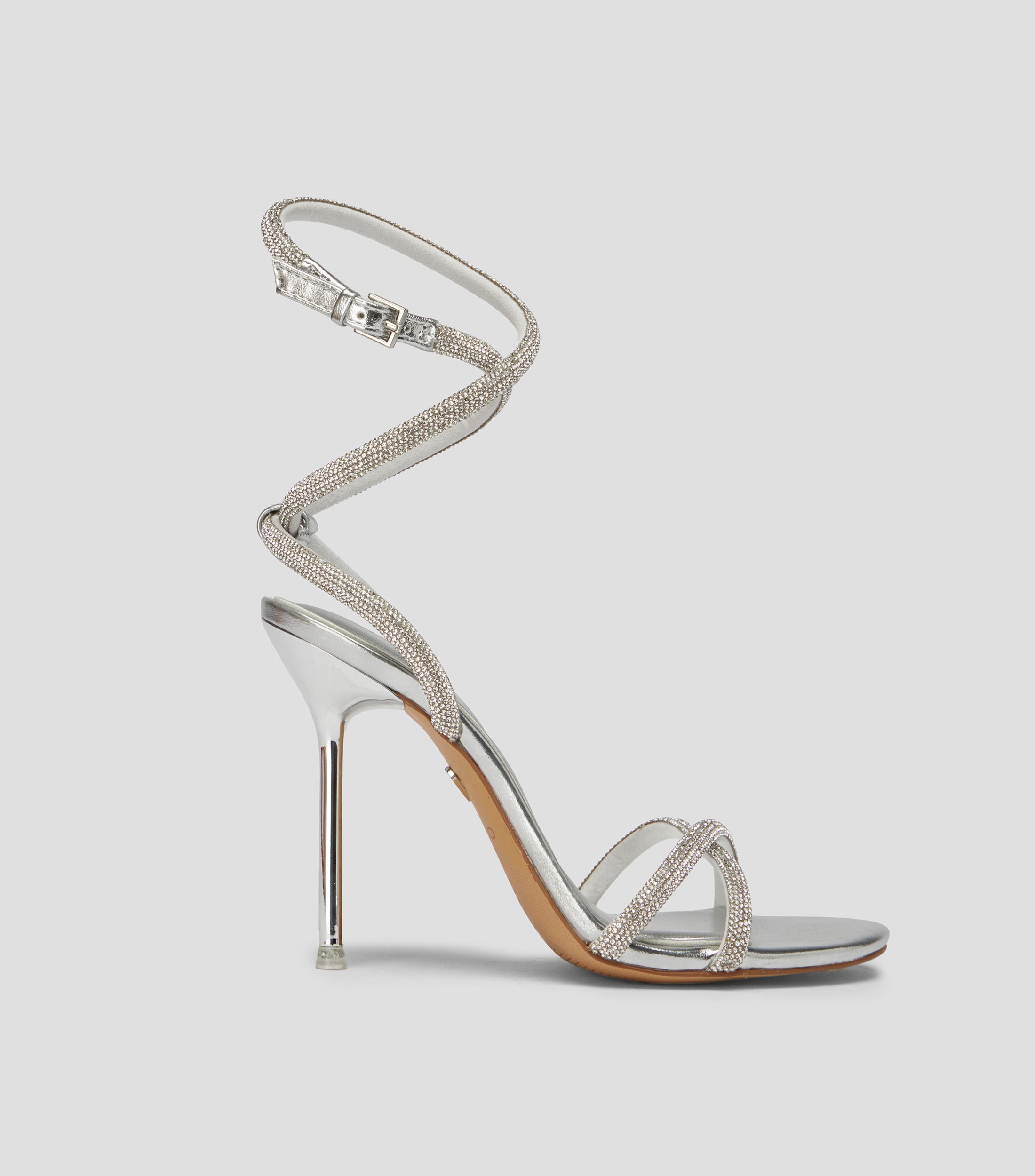 Sandalias con tacón alto delgado Mujer