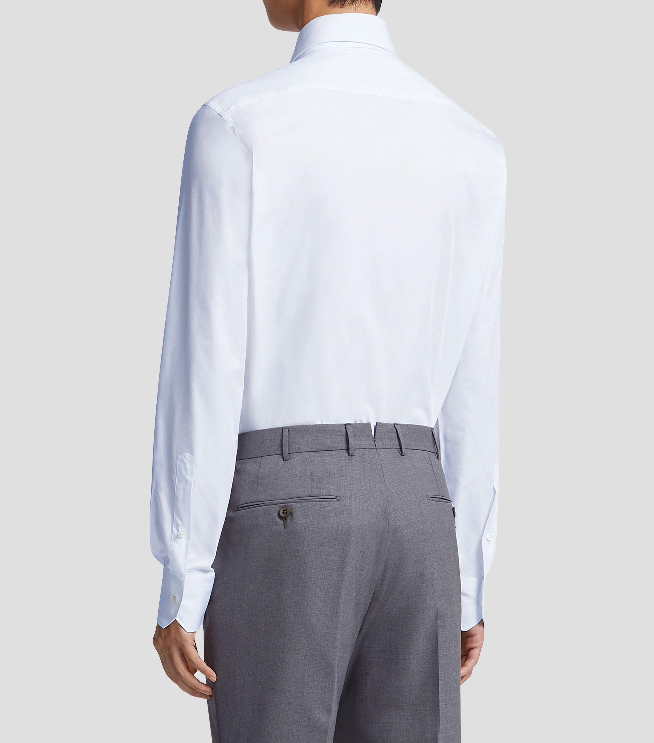 Camisa de vestir lisa manga larga Hombre