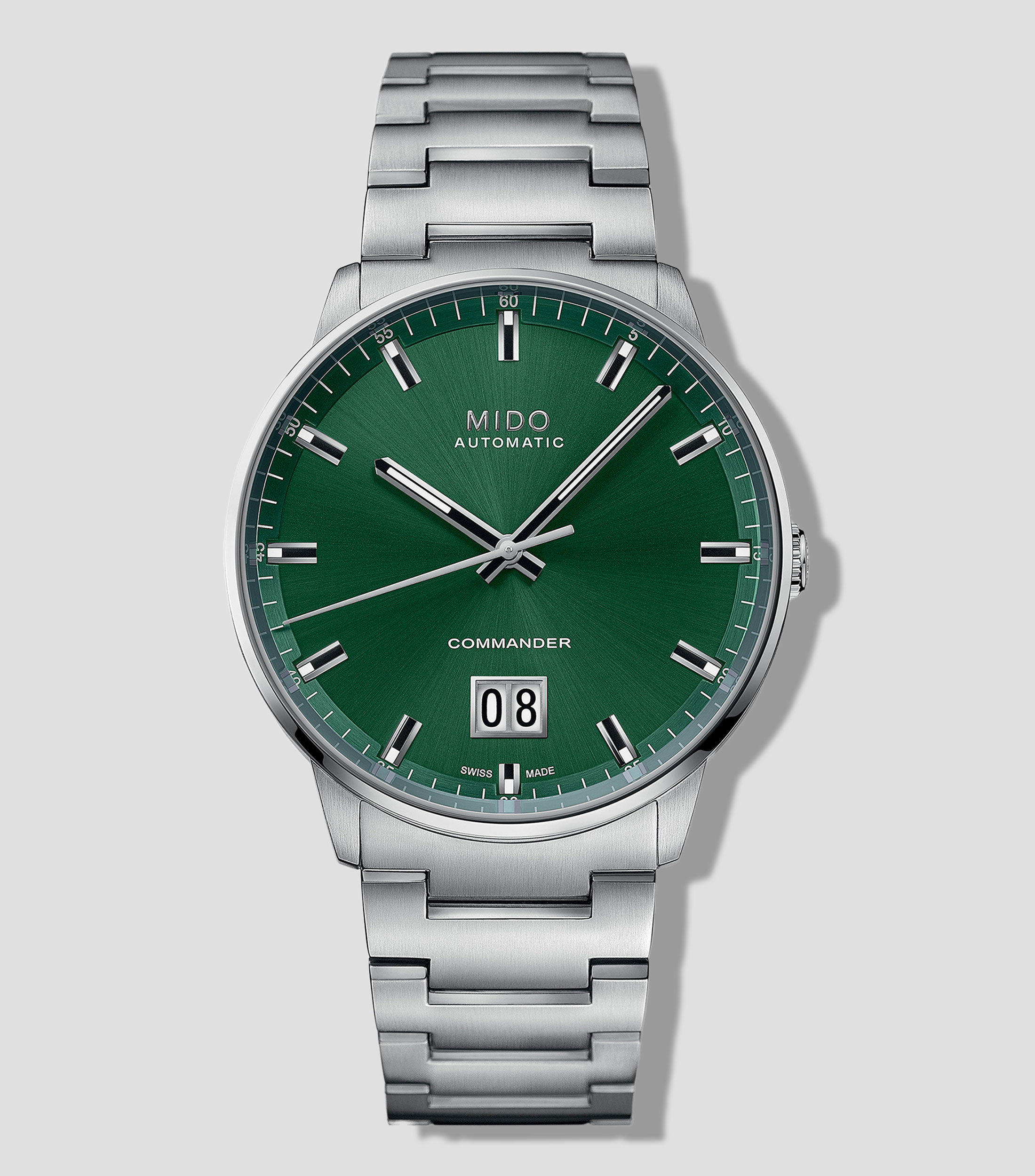 Reloj para Hombre Commander Big Date Casual, Plata