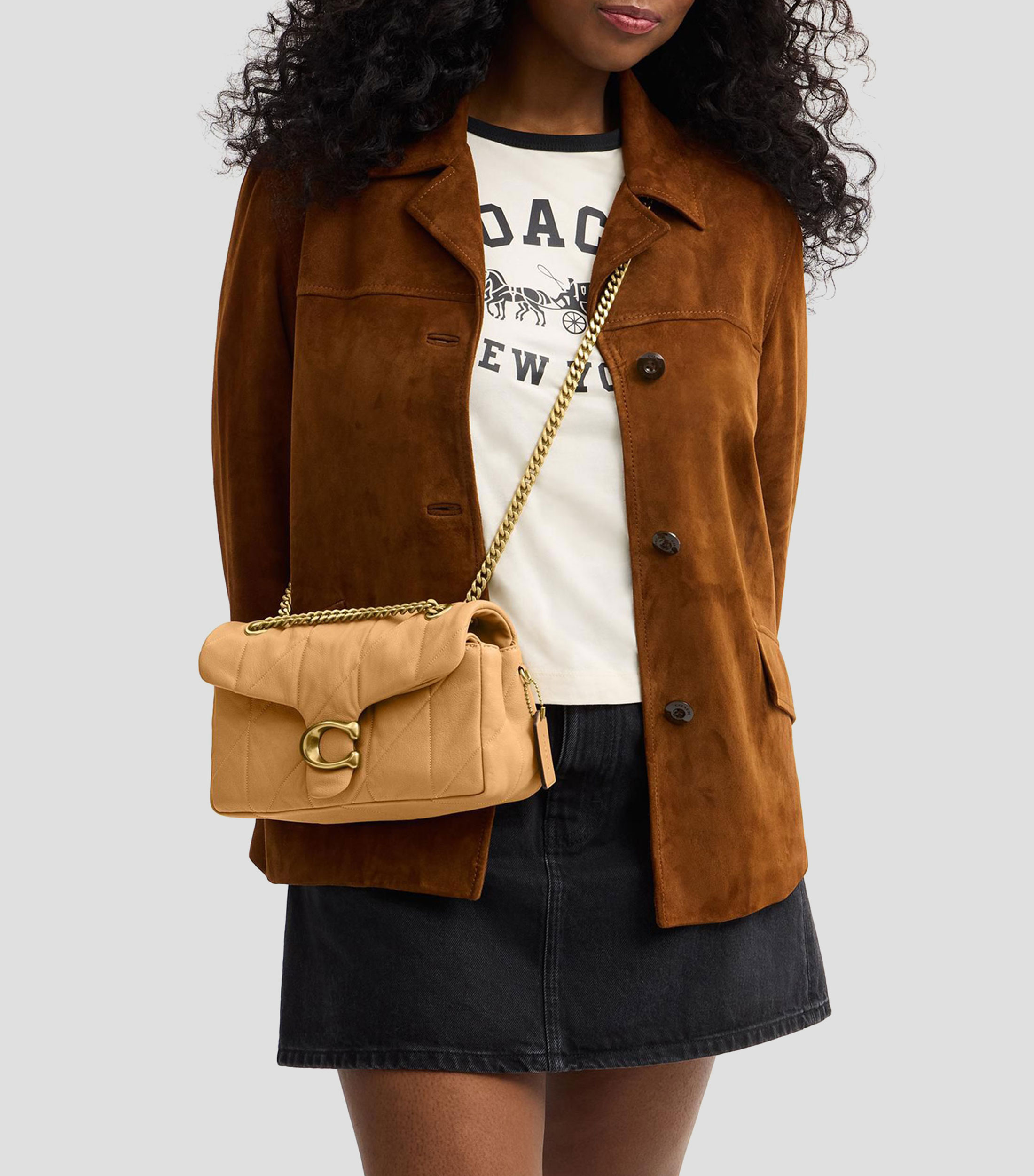 Bolsa shoulder en cuero Tabby 26 lisa Mujer