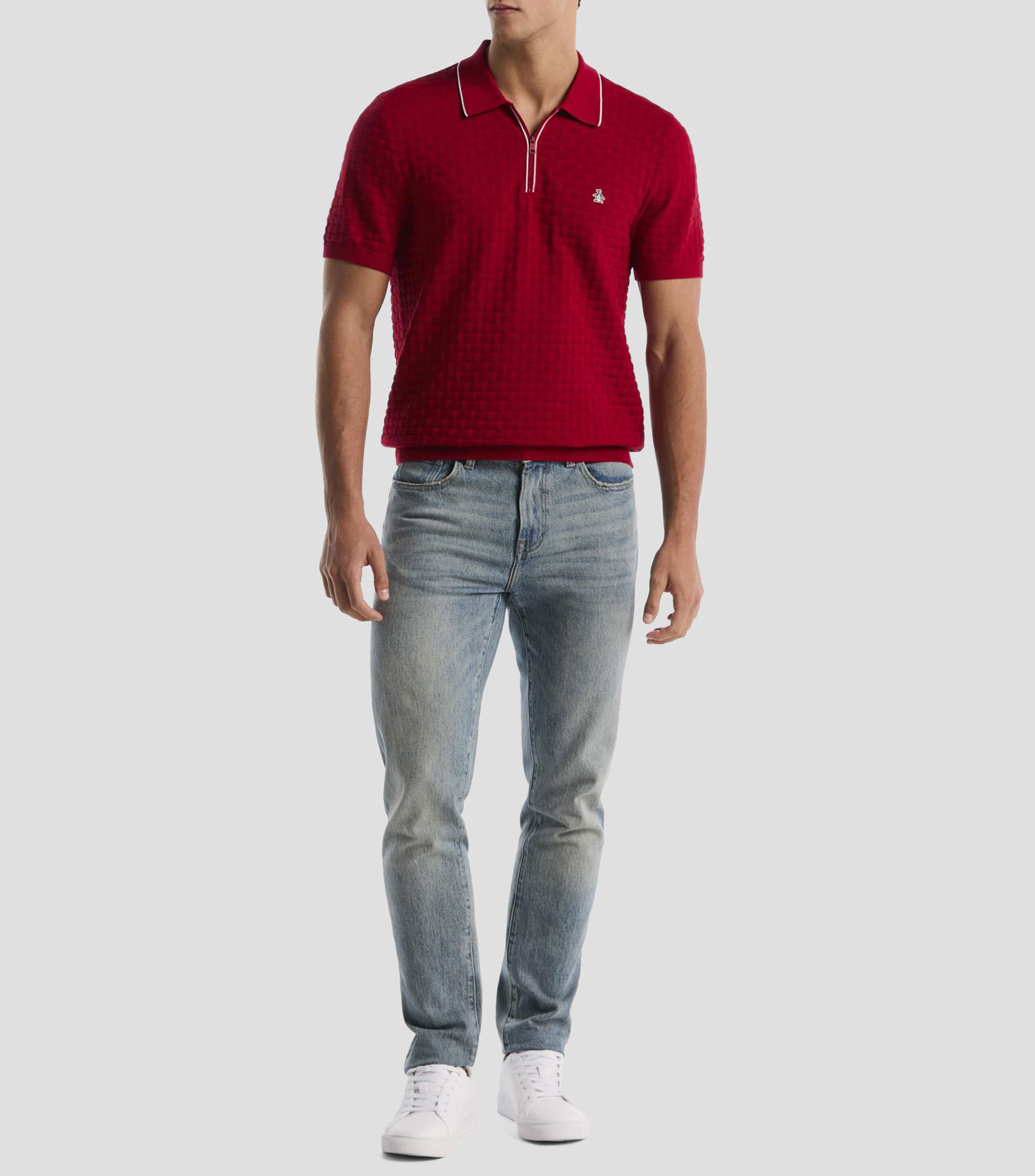 Playera tipo polo manga corta sólido Hombre