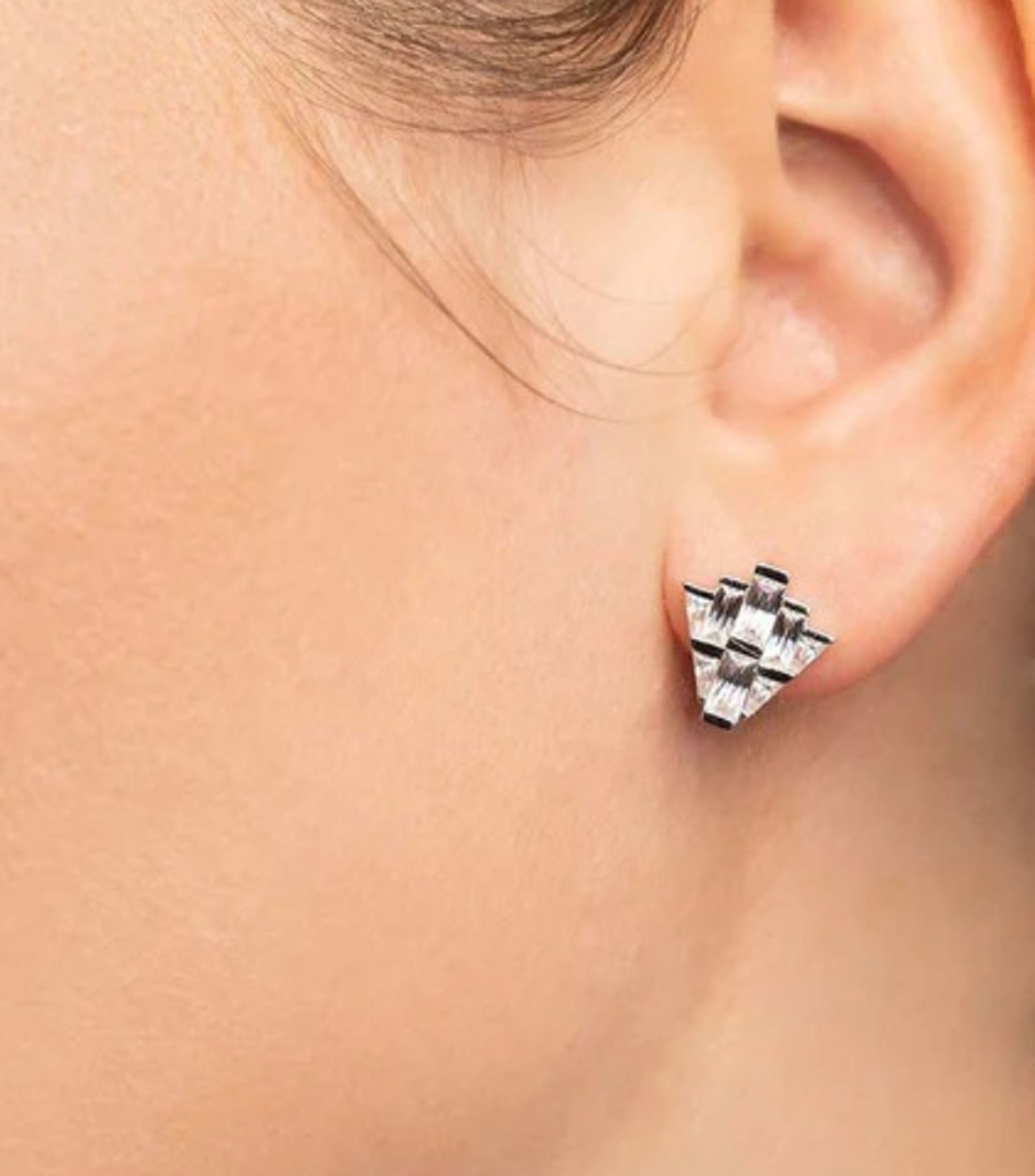 Aretes en plata .925 Printemps con zirconia cúbica Mujer