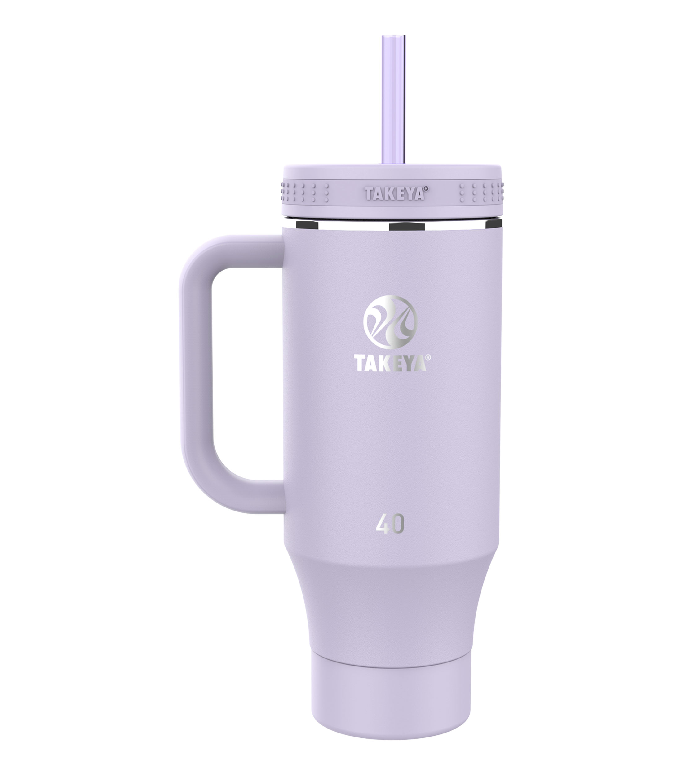 Vaso con Popote y asa 1.2 L Lila