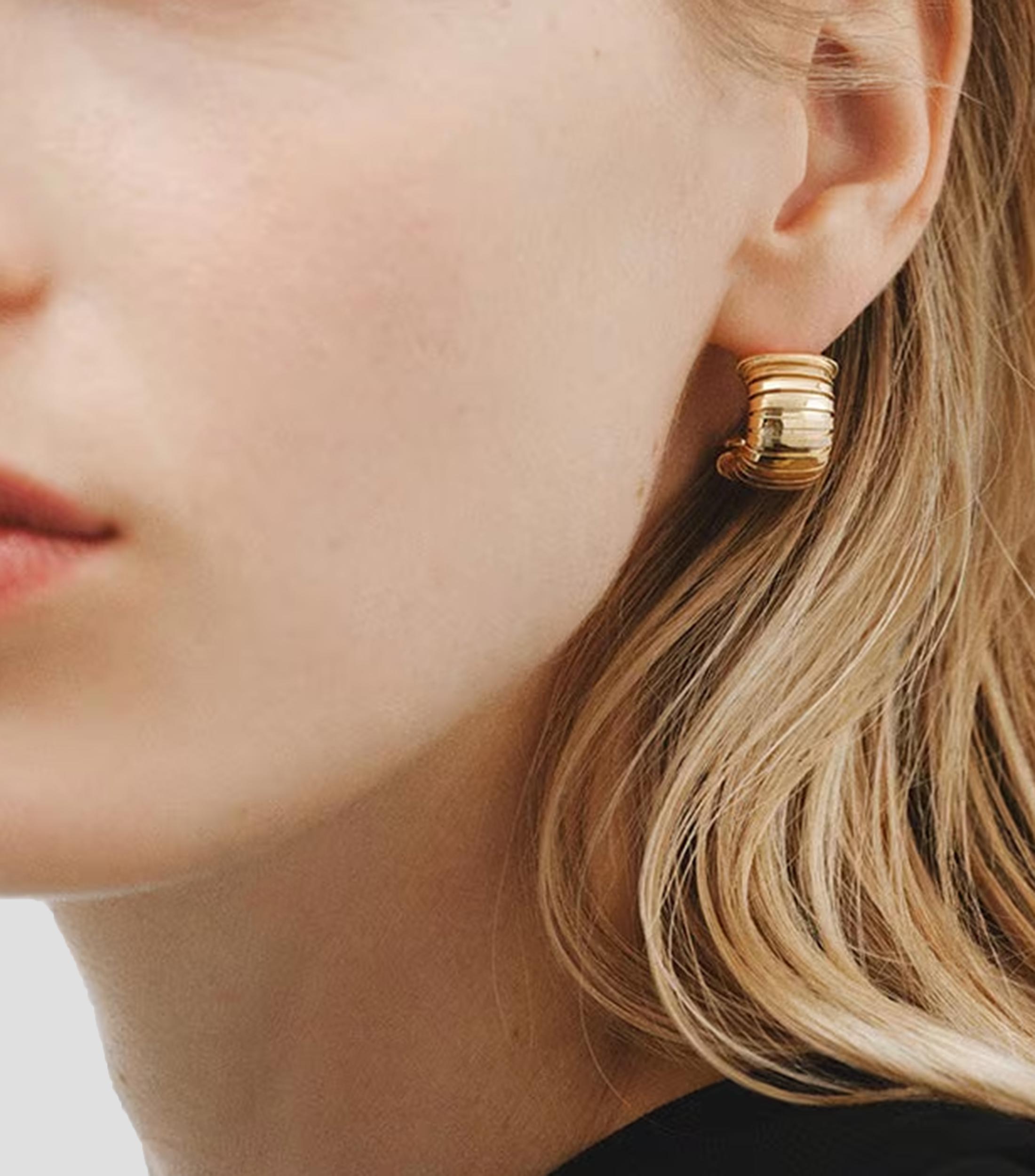 Pendientes en plata .925 con redondeada Mujer
