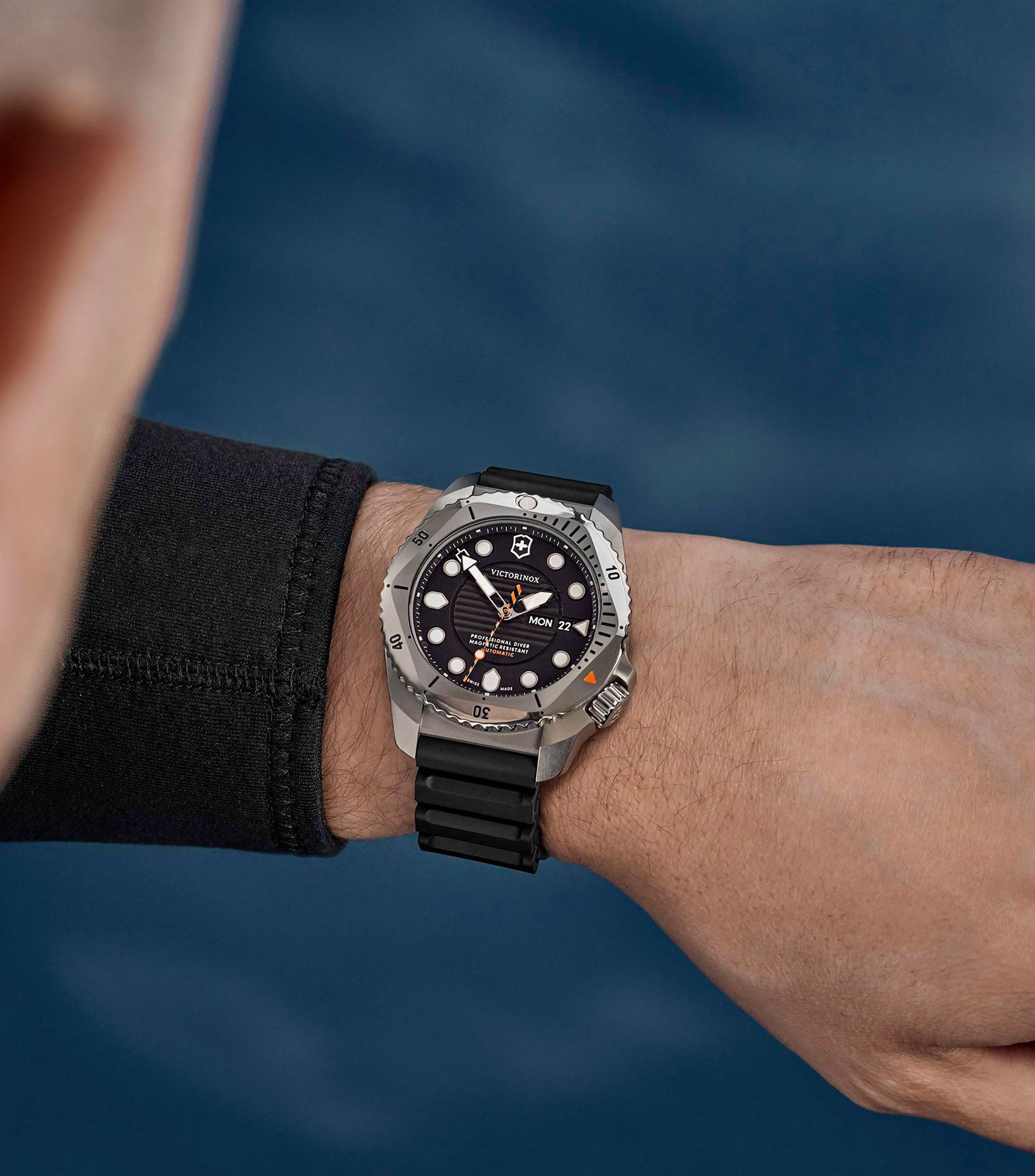 Reloj para Hombre Dive Pro Casual Negro, Plateado