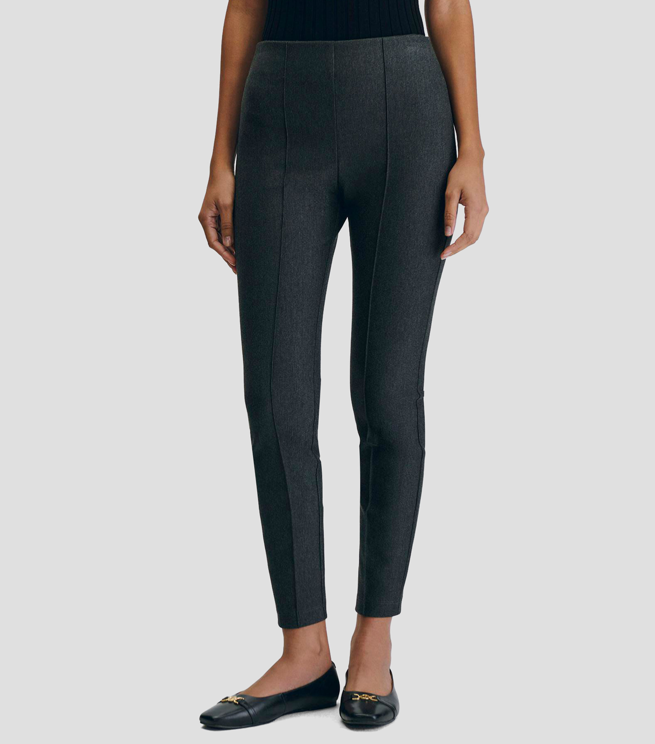 Leggings Tiro Alto Con Costilla Mujer