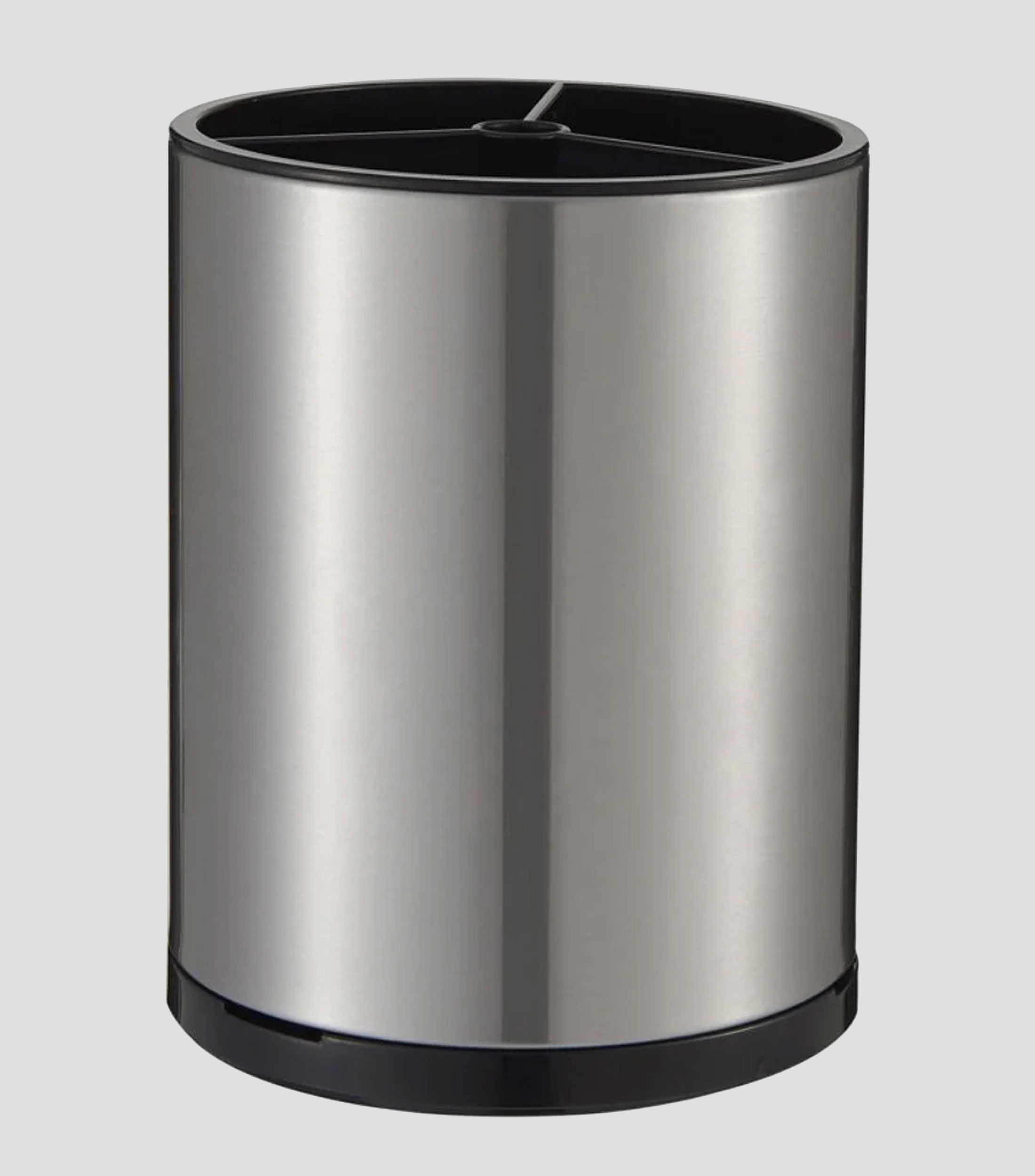 Porta Utensilios con Base Giratoria en Acero Inoxidable