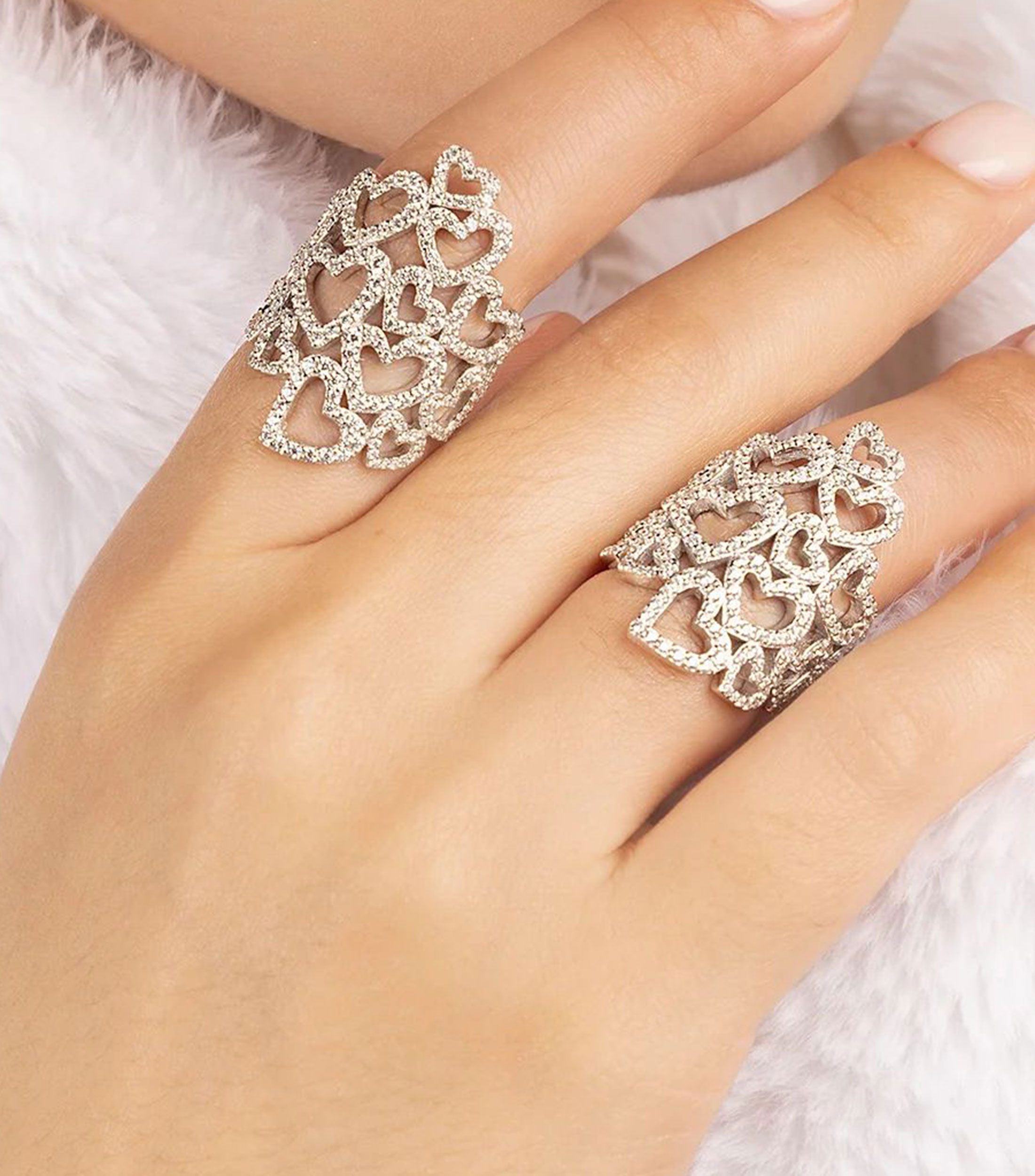 Anillo de plata con circonia Mujer