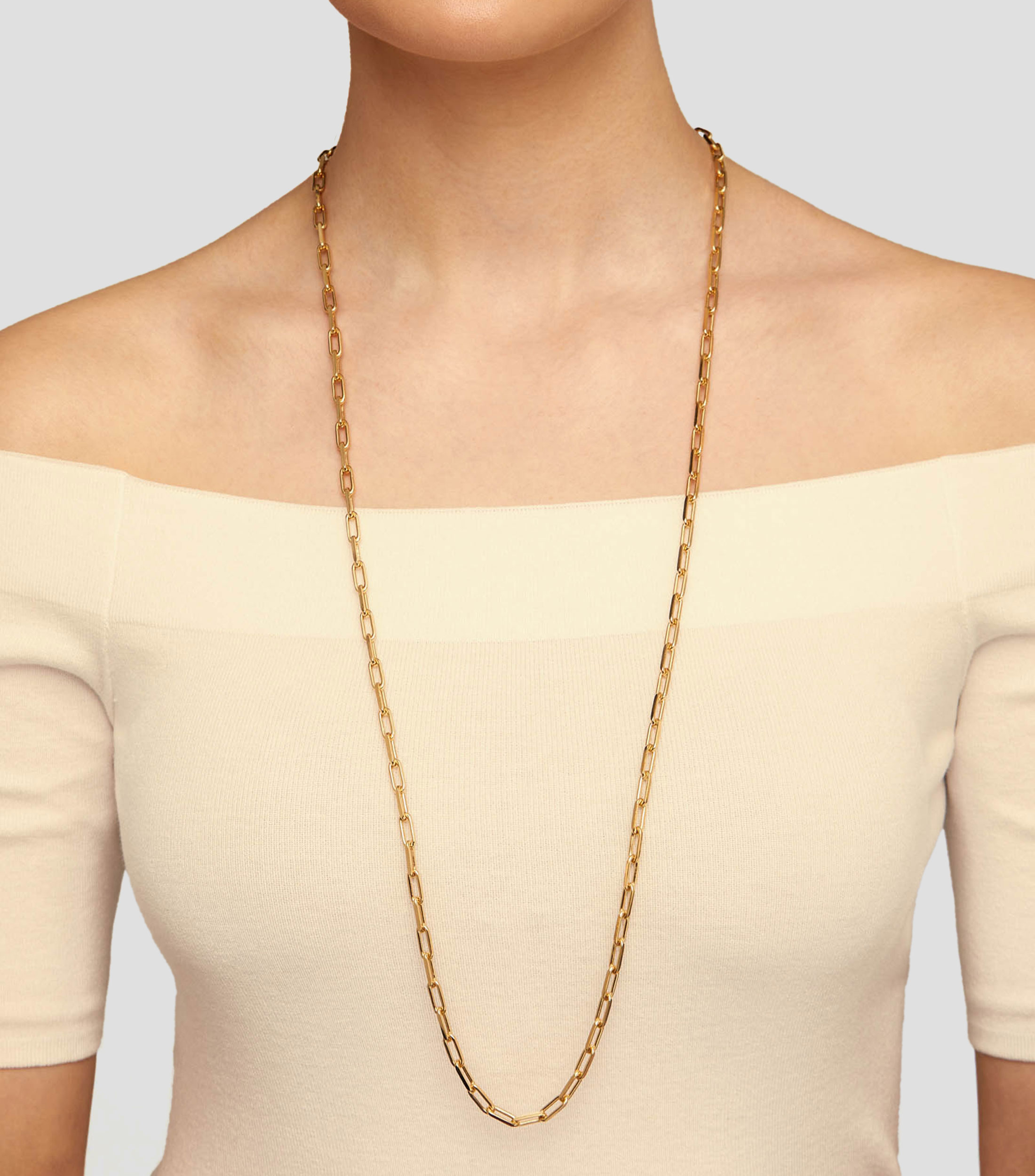 Collar de cadena eslabonada dorada Personalización Mujer