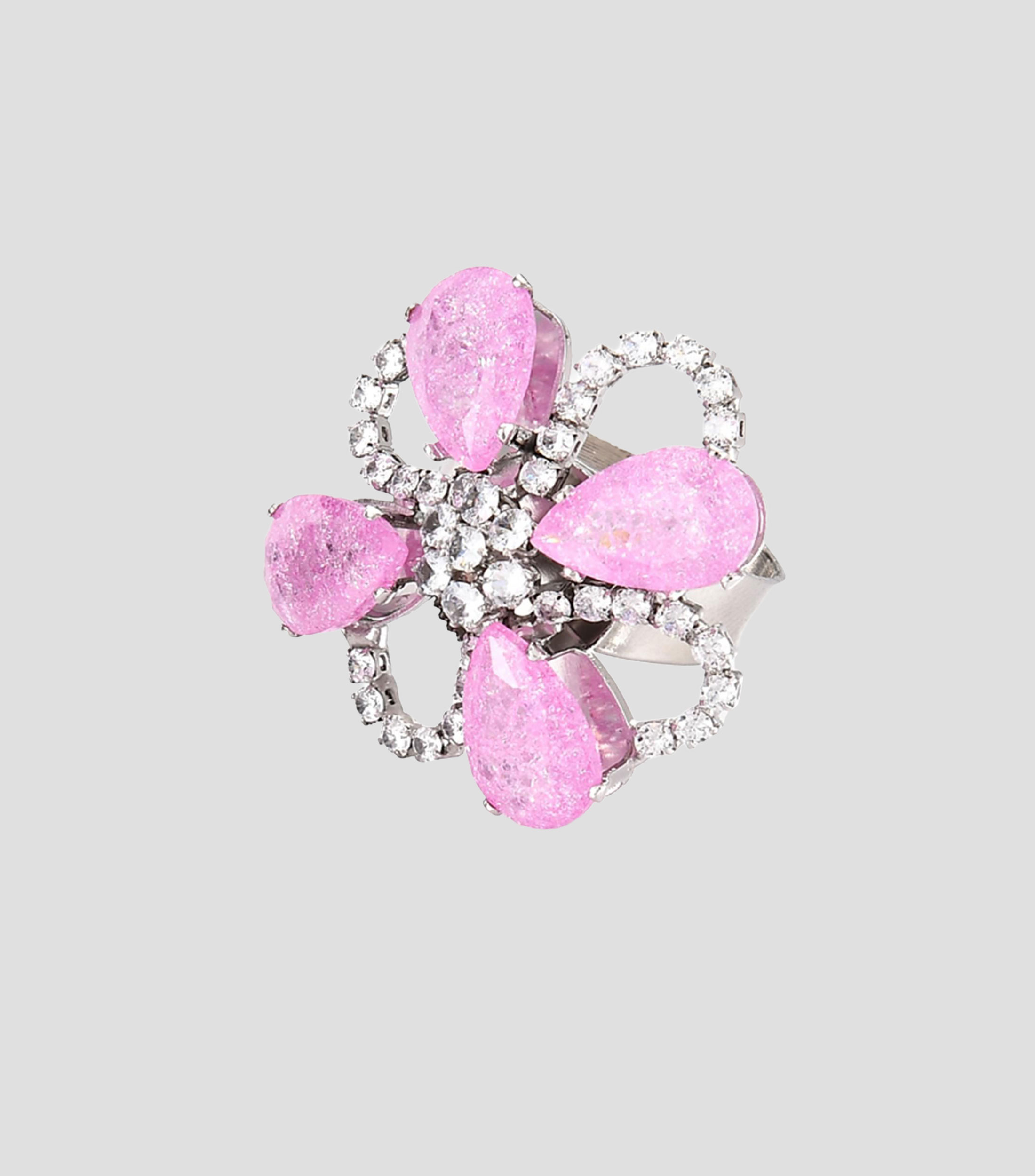 Anillo con cristales Mujer
