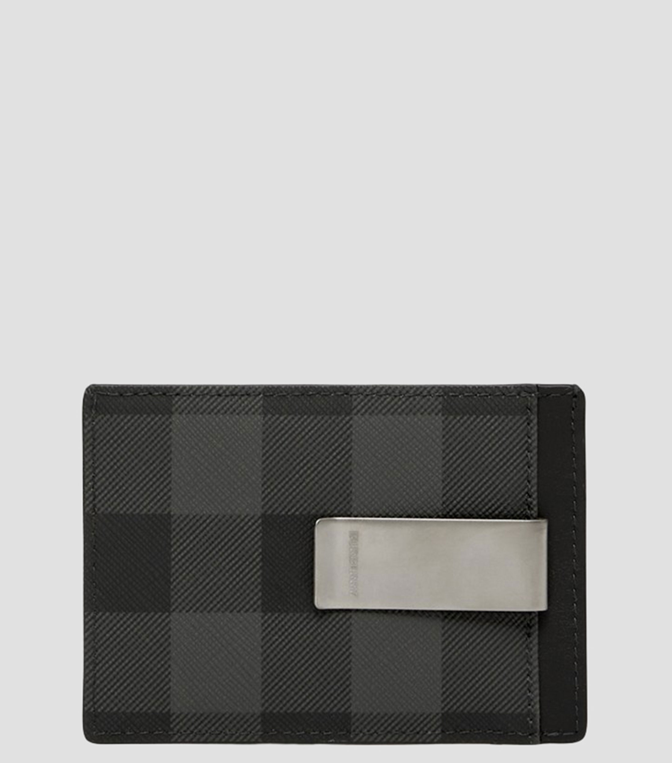 Tarjetero Check con Clip estampado Unisex