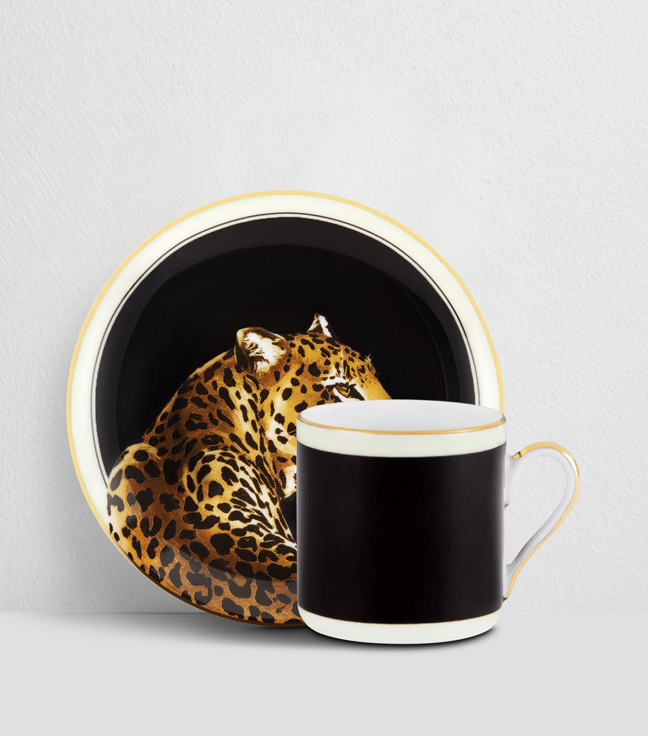 Taza para Té con Plato Leopardo