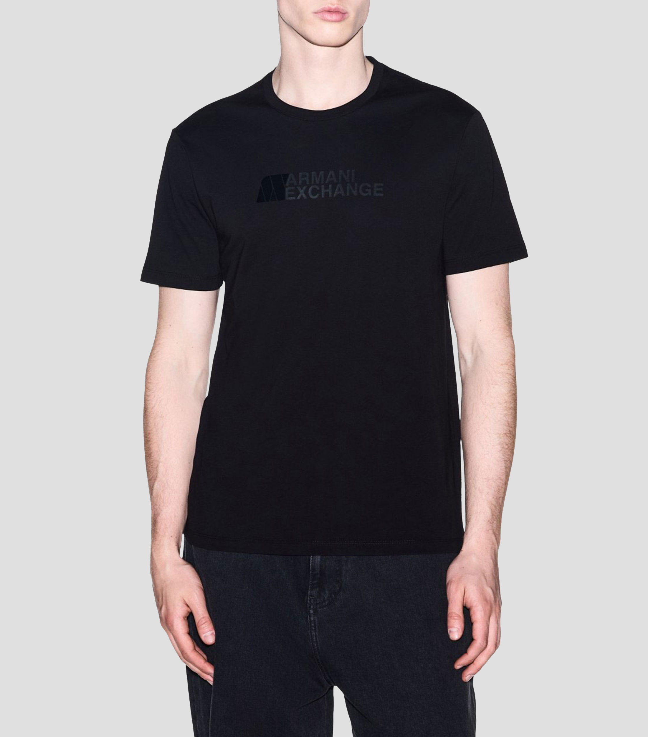 Playera cuello redondo manga corta estampada Hombre