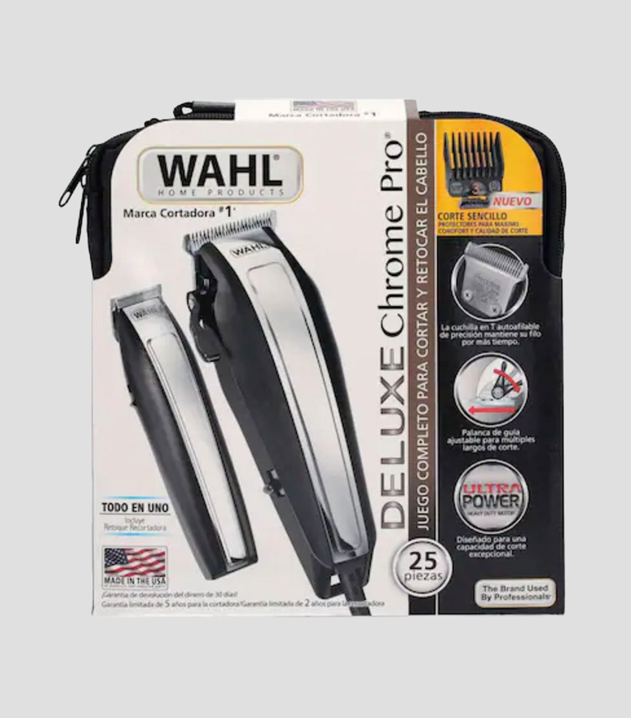 COMBO WAHL DELUXE CHROME PRO 25 PZ