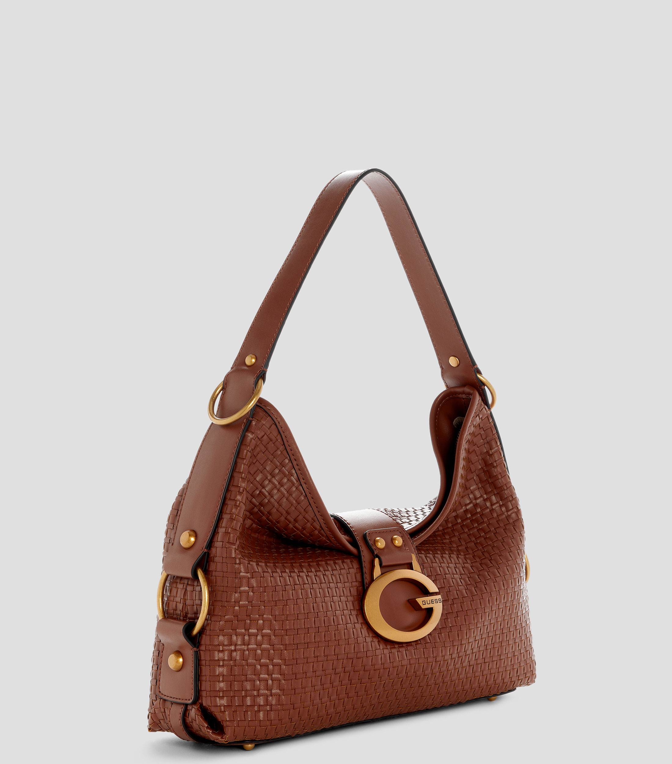 Bolsa shoulder lisa con detalle decorativo Mujer