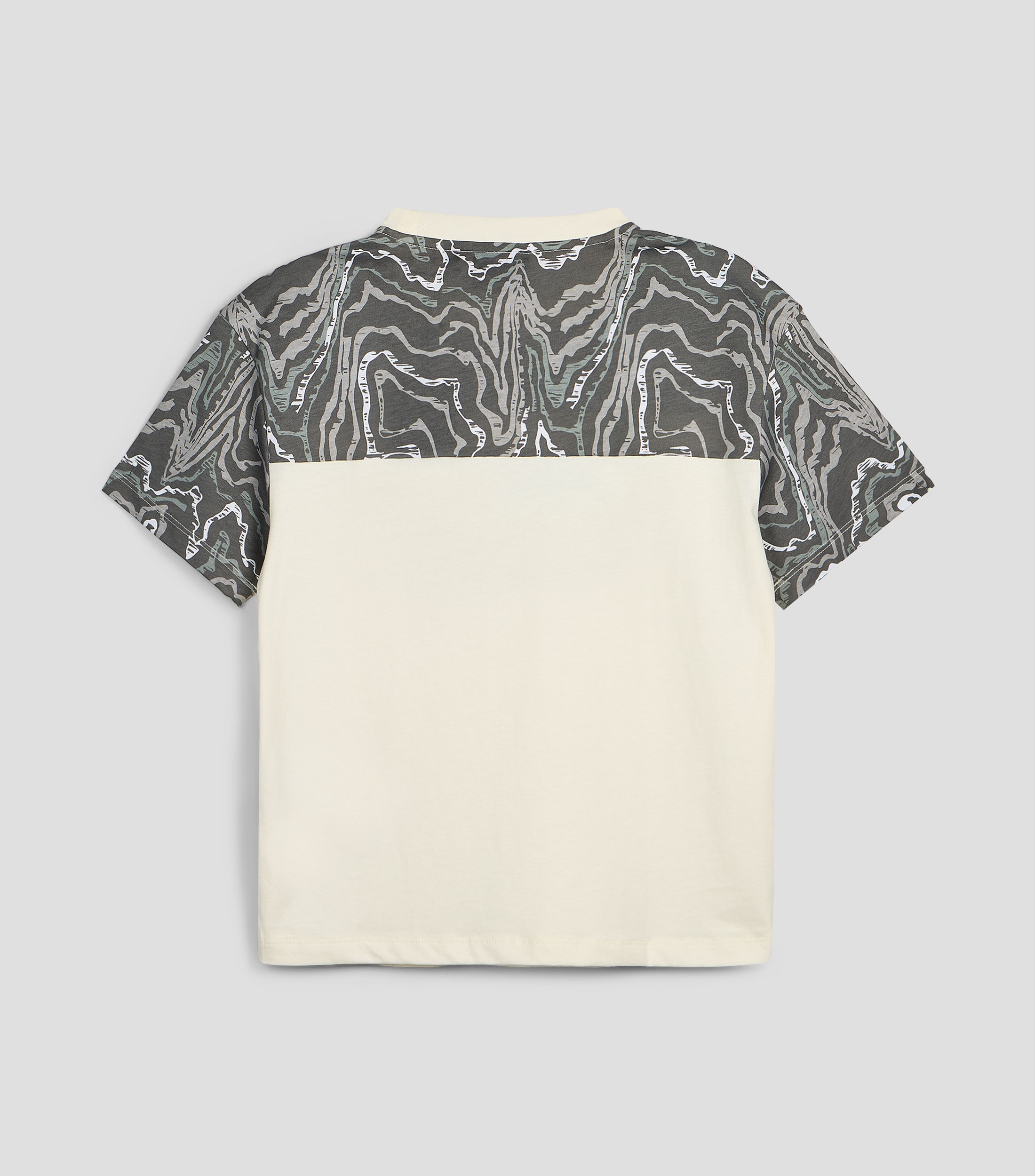 Playera cuello redondo manga corta estampada Niño