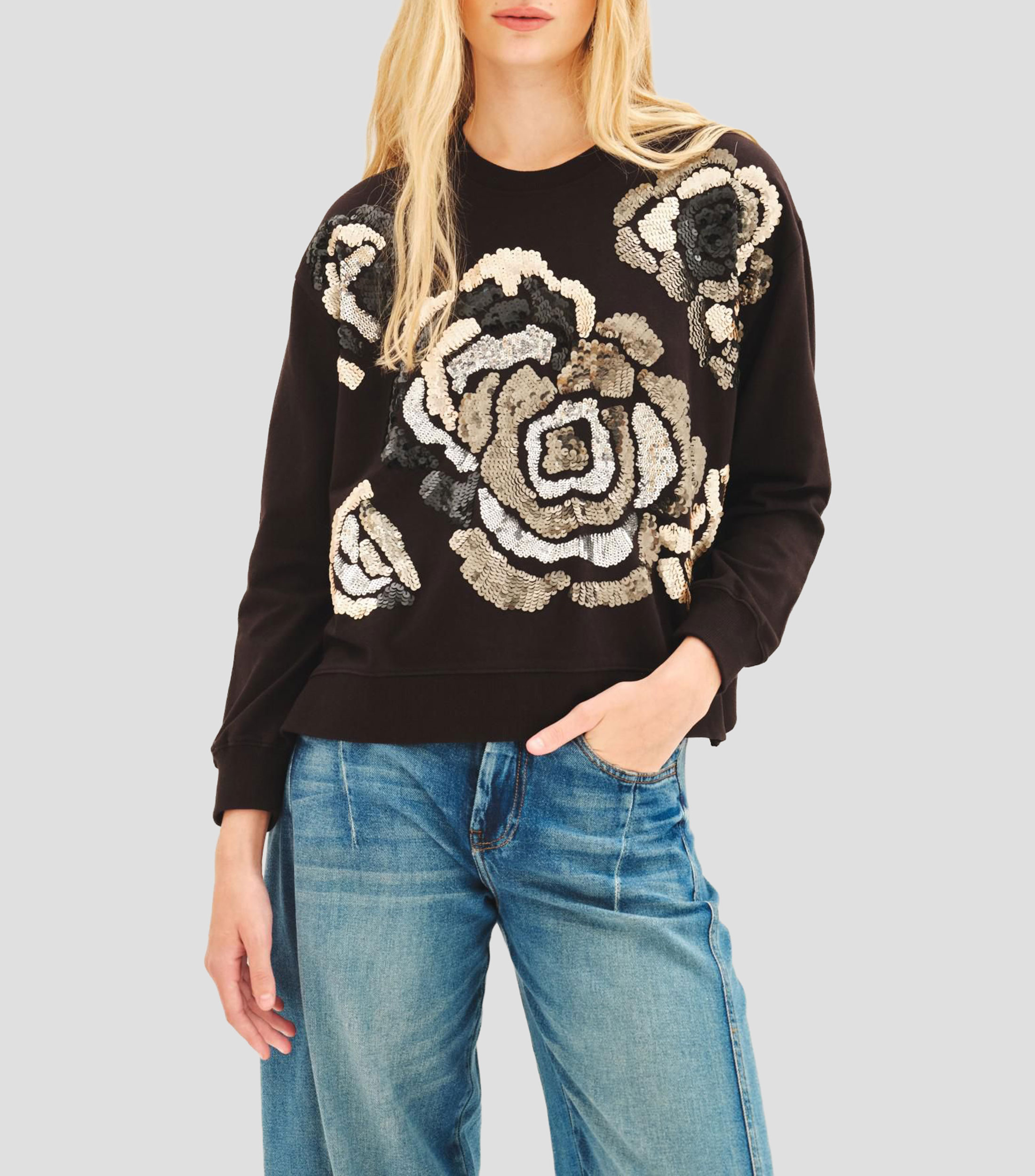 Sudadera Flower Mujer
