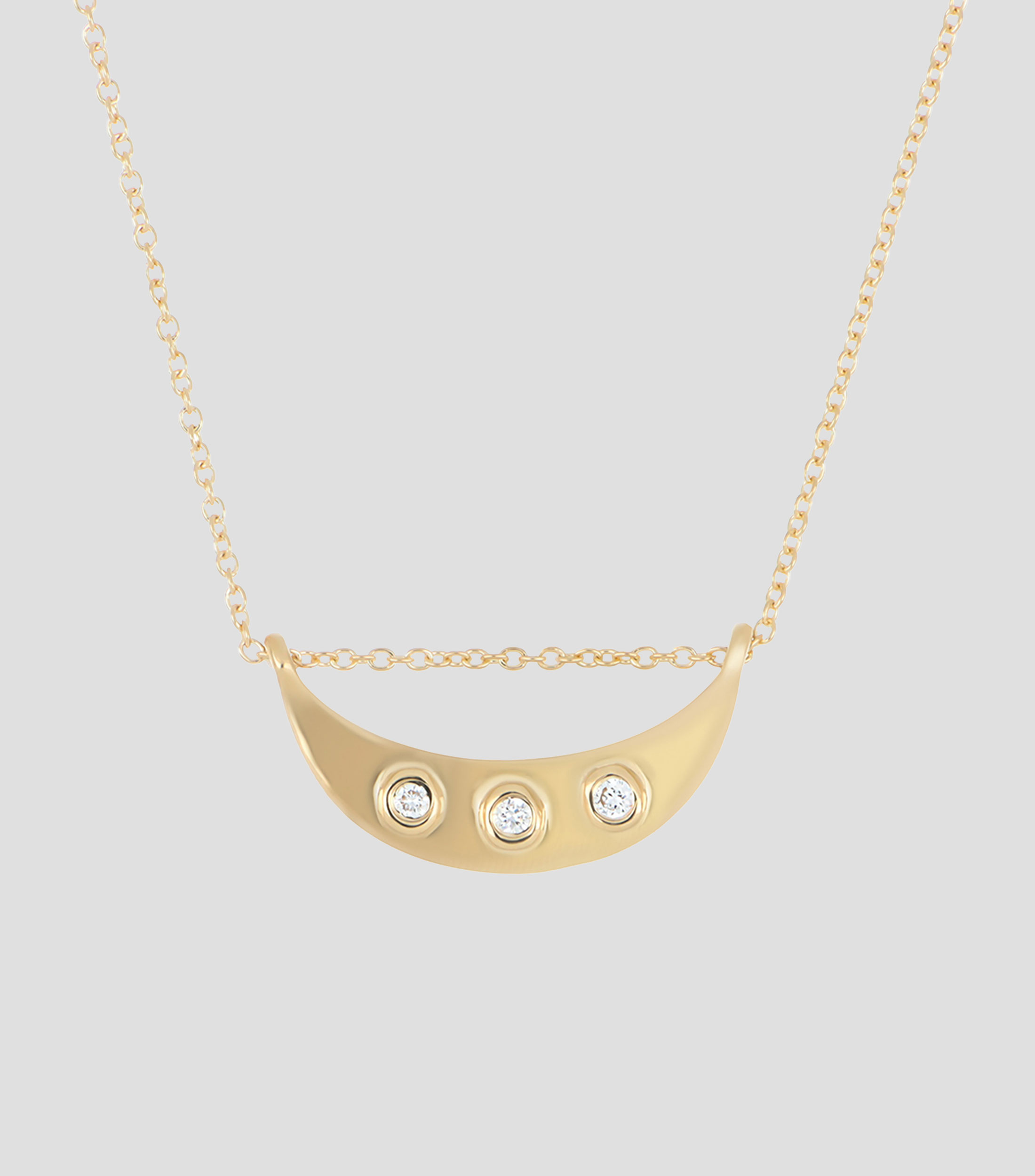 Gargantilla en oro amarillo 18 Kilates con diamantes Mujer