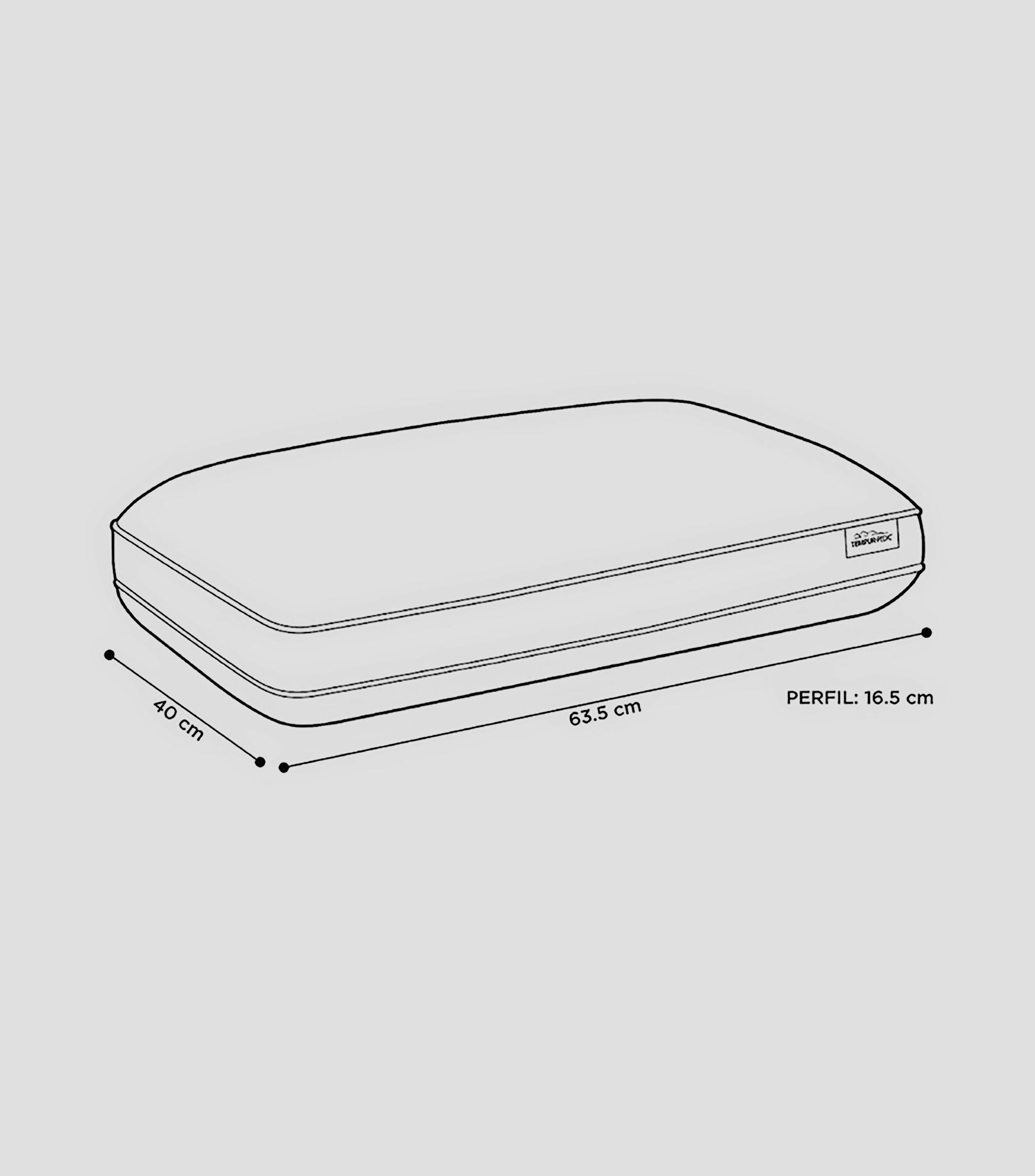 Almohada ortopédica king size confort medio Breeze ProHi blanca