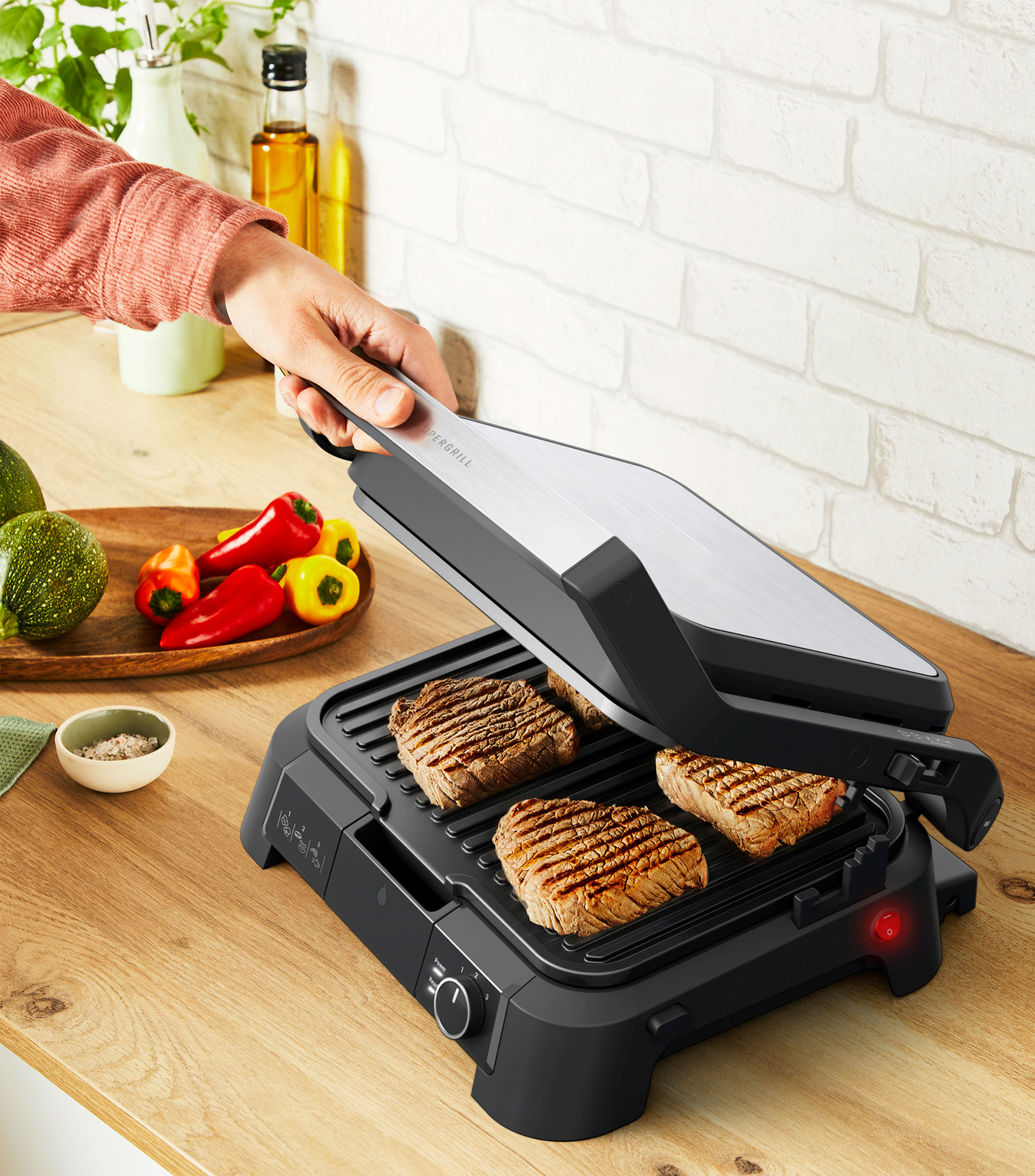 Parrilla eléctrica SuperGrill 3 en 1