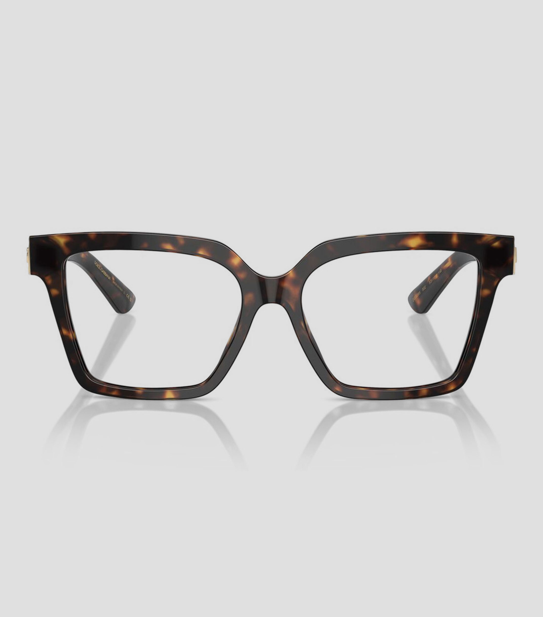 Lentes oftálmicos cuadrados negro carey Mujer