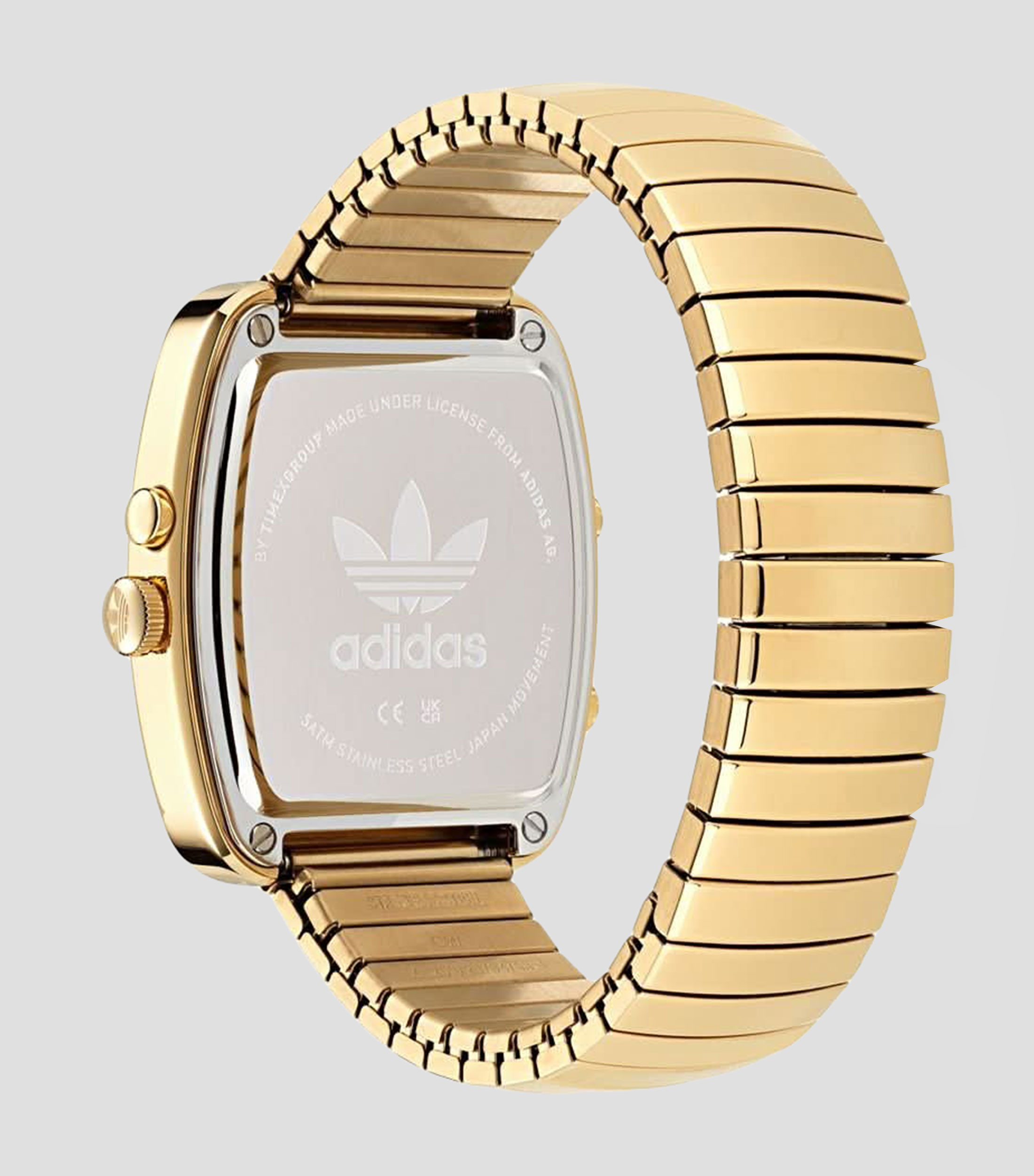 Reloj Unisex Retro Wave Casual, Dorado