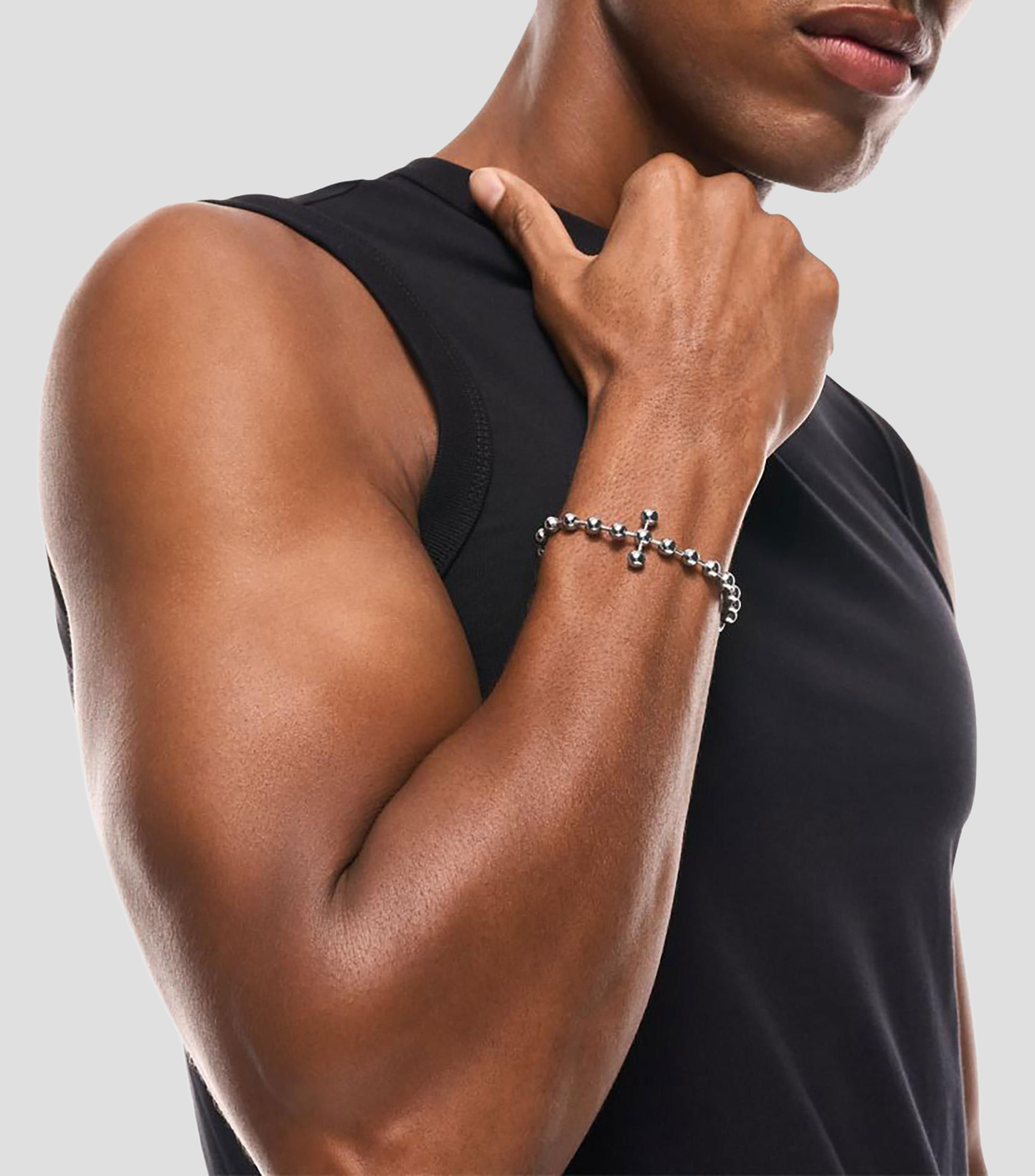 Pulsera con motivo de cruz Unisex