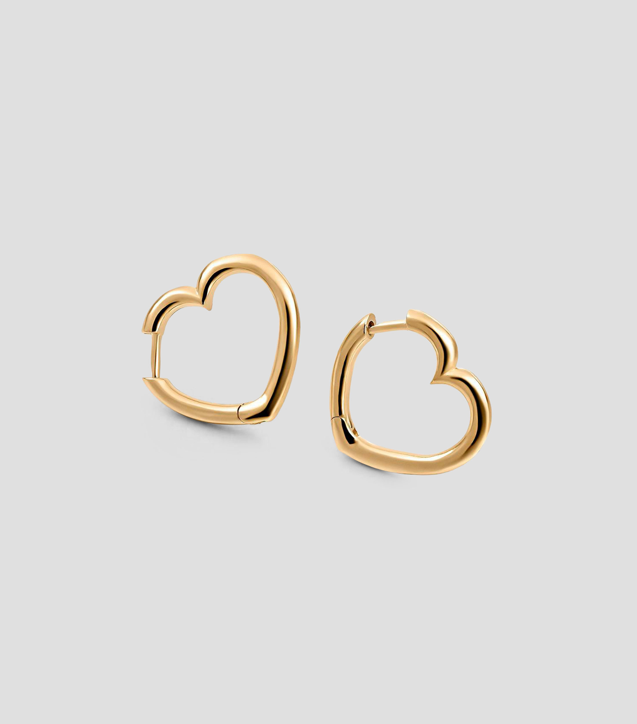Pendientes de aro en plata .925 con forma de corazón Goldie Mujer