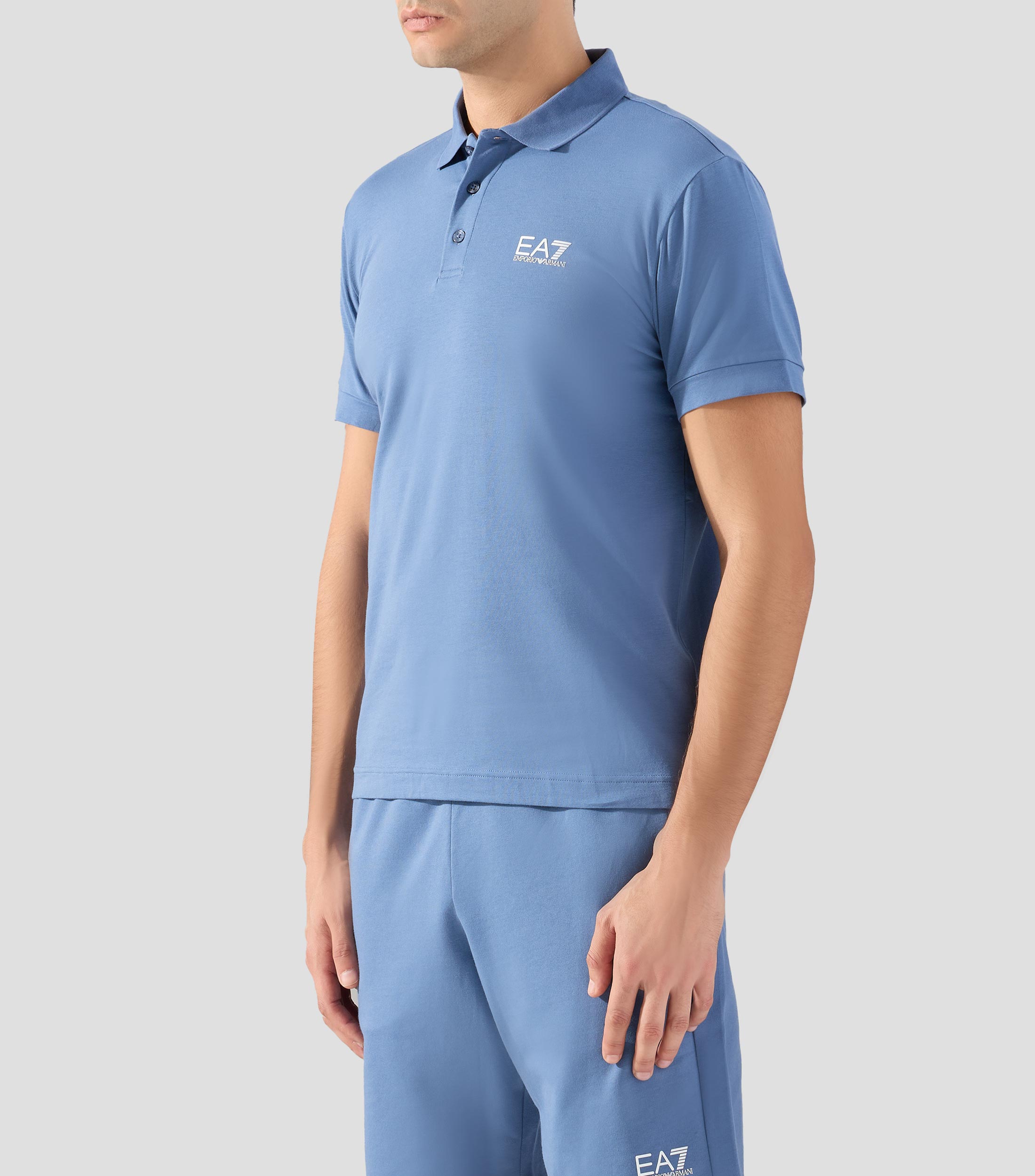Playera tipo polo manga corta lisa Hombre