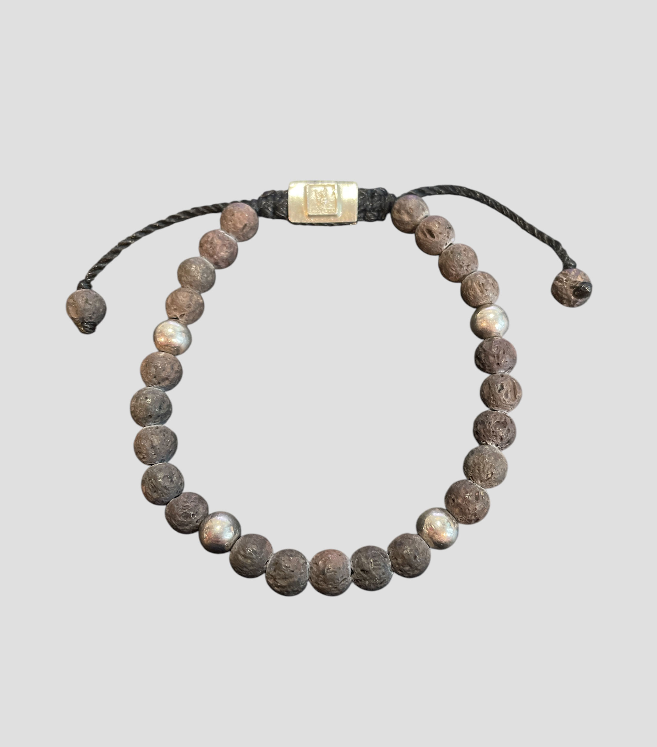 Pulsera con piedra volcánica Hombre