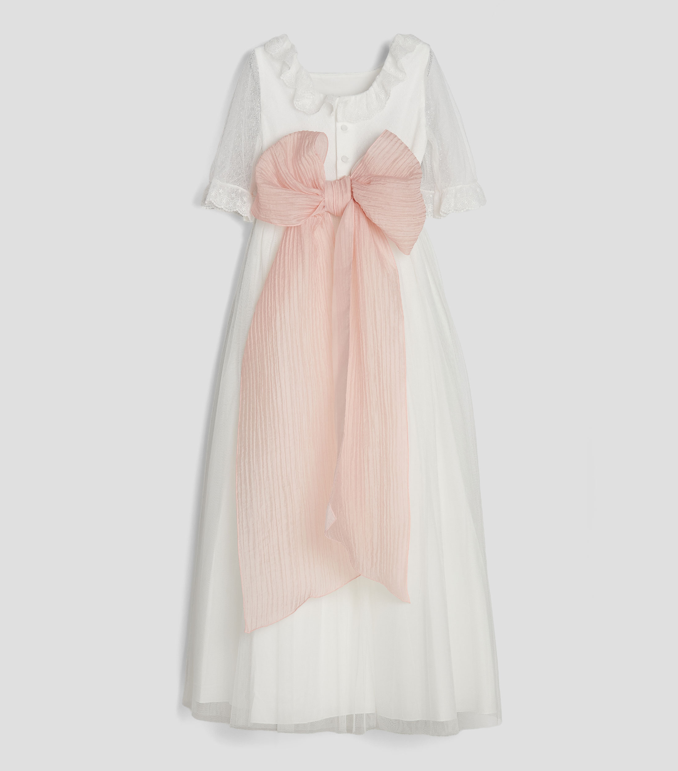 Vestido de primera comunion con manga corta Nina