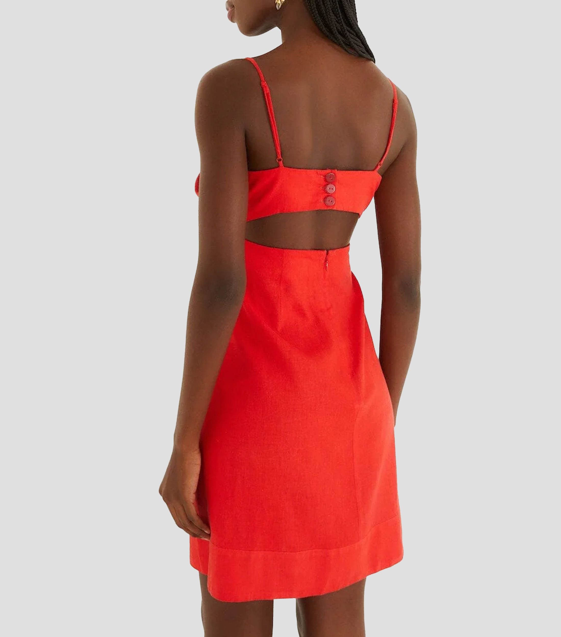 Vestido mini liso Mujer