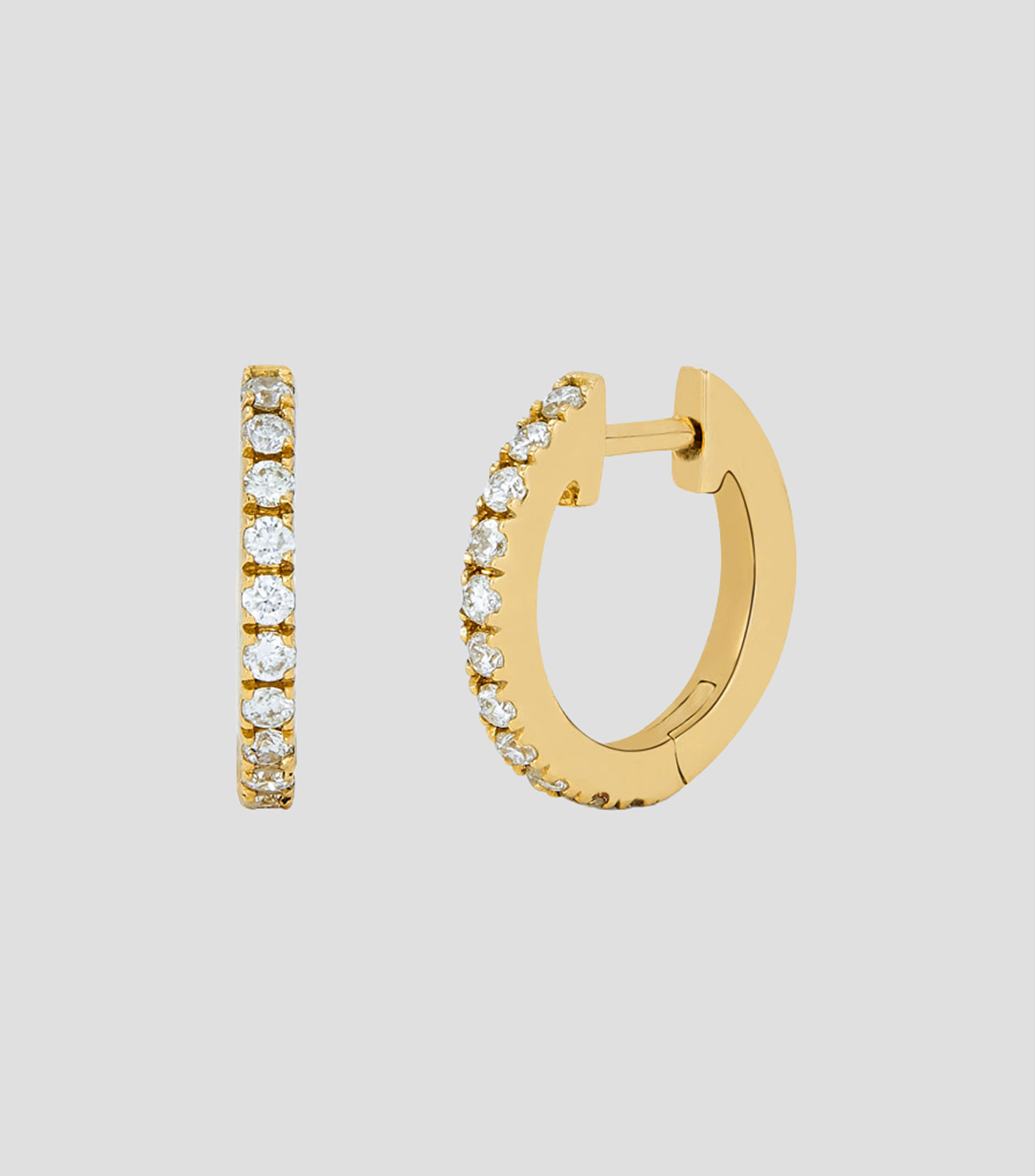 Aretes en oro amarillo de 18 kilates con diamantes Grace Mujer