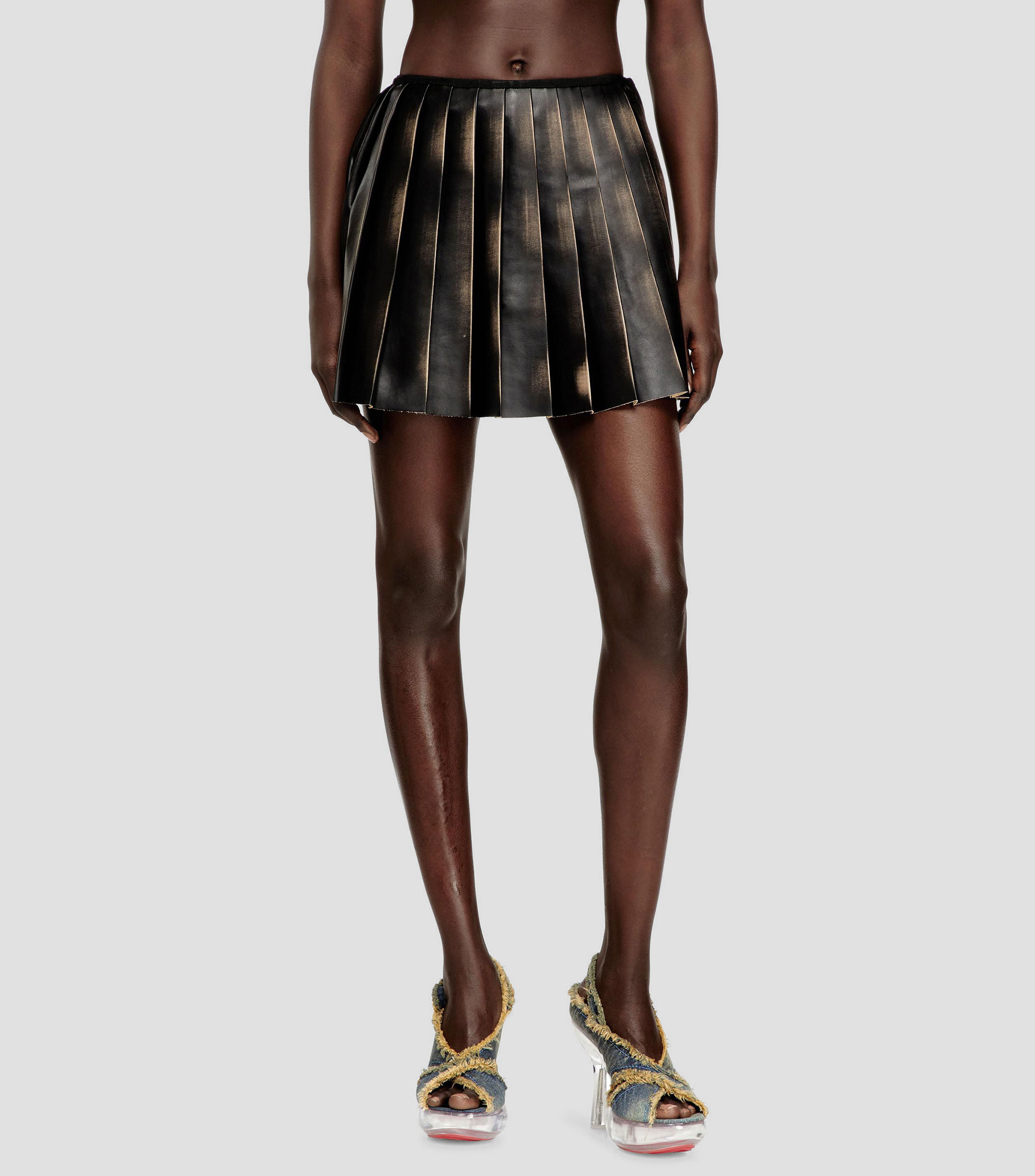 Falda mini de corte A sólida Mujer