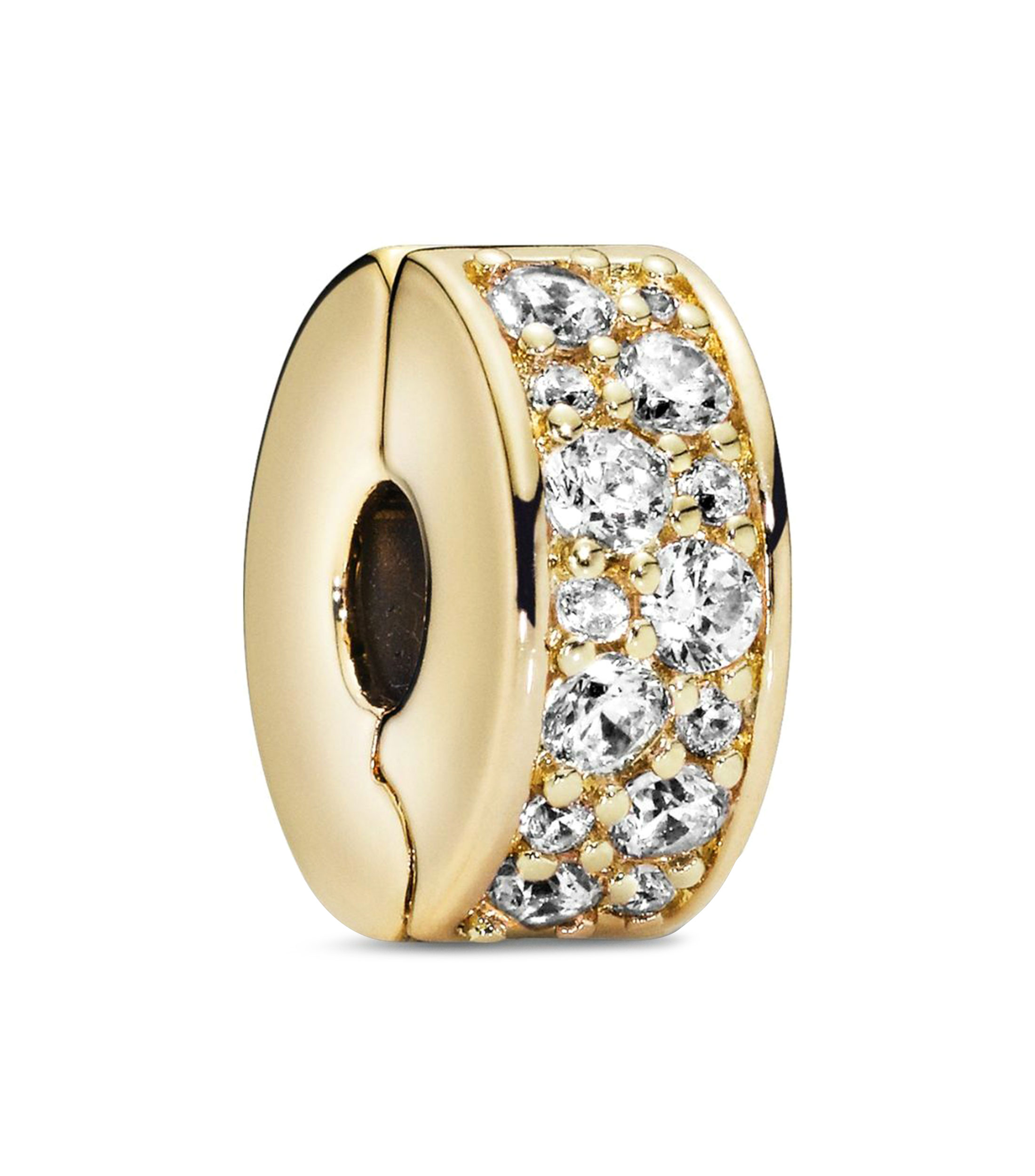 Charm circular con zirconias cúbicas Mujer