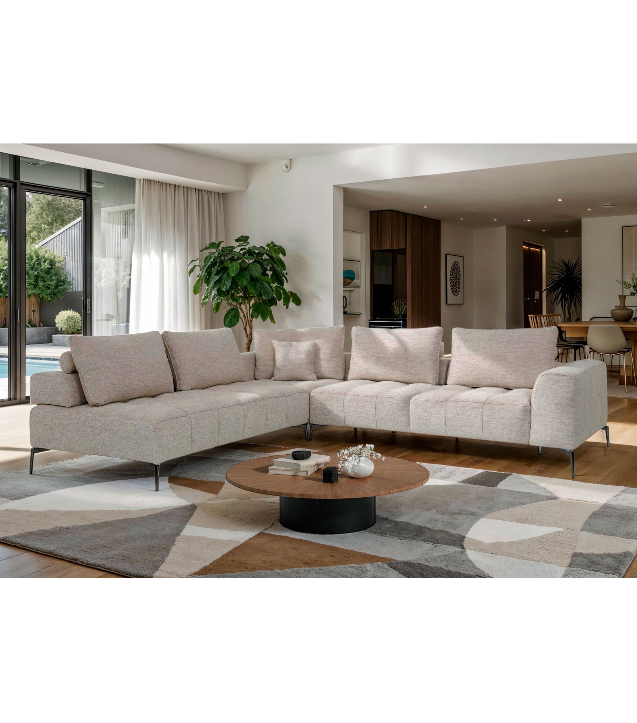 Sofa 1 brazo derecho Bini Beige