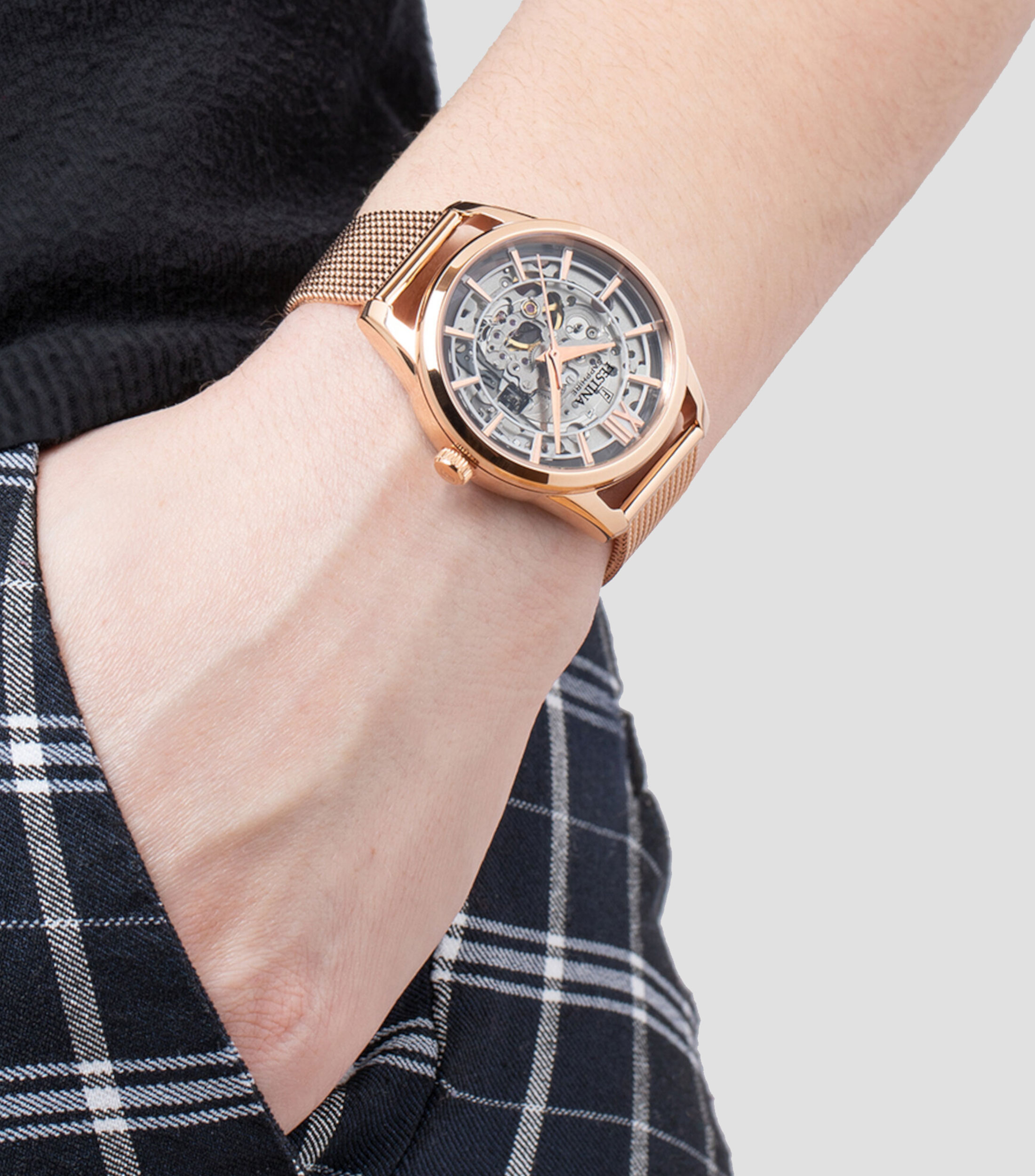 Reloj para Mujer Automatico Casual, Rosa