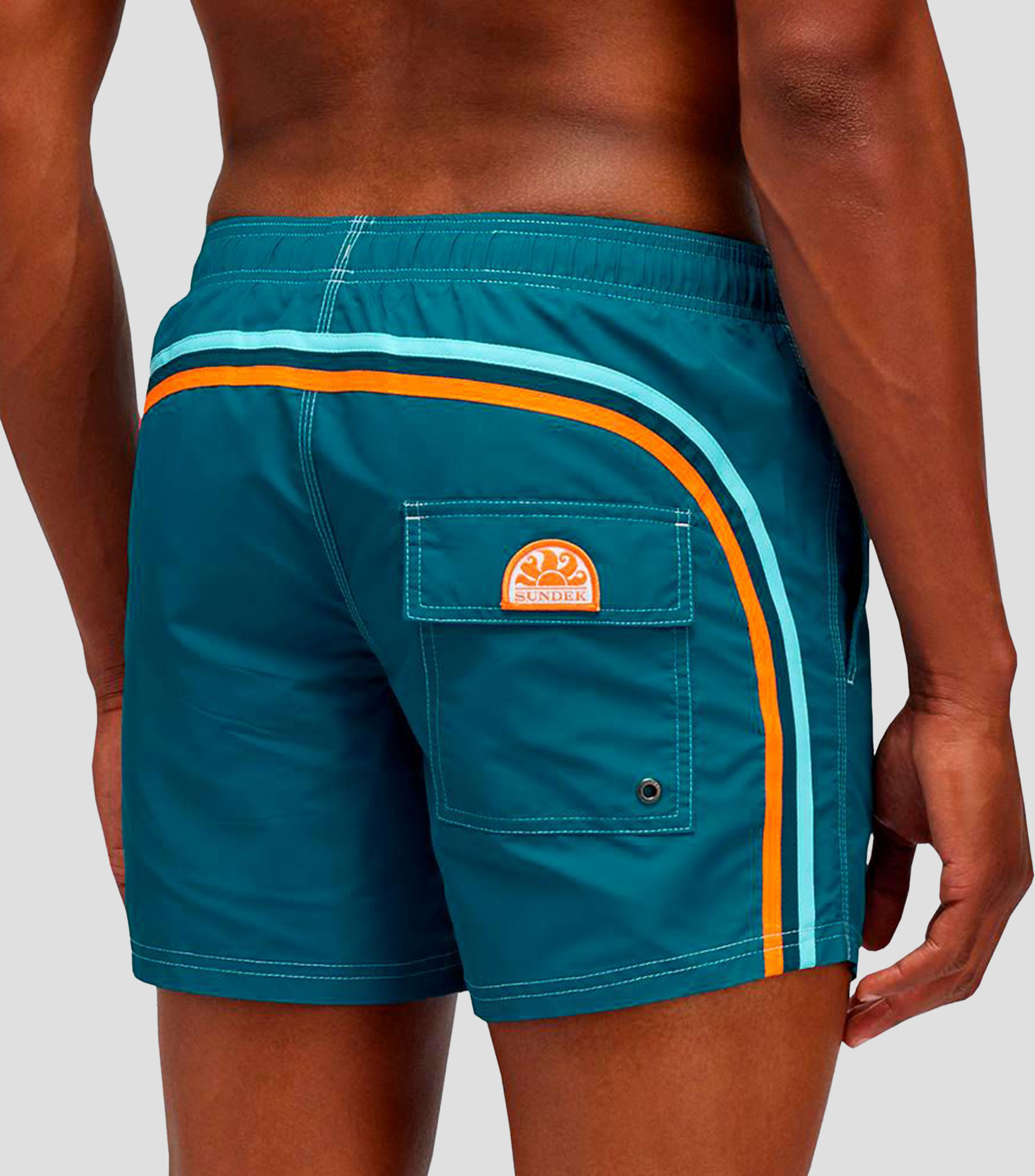 Traje de baño corto liso Hombre