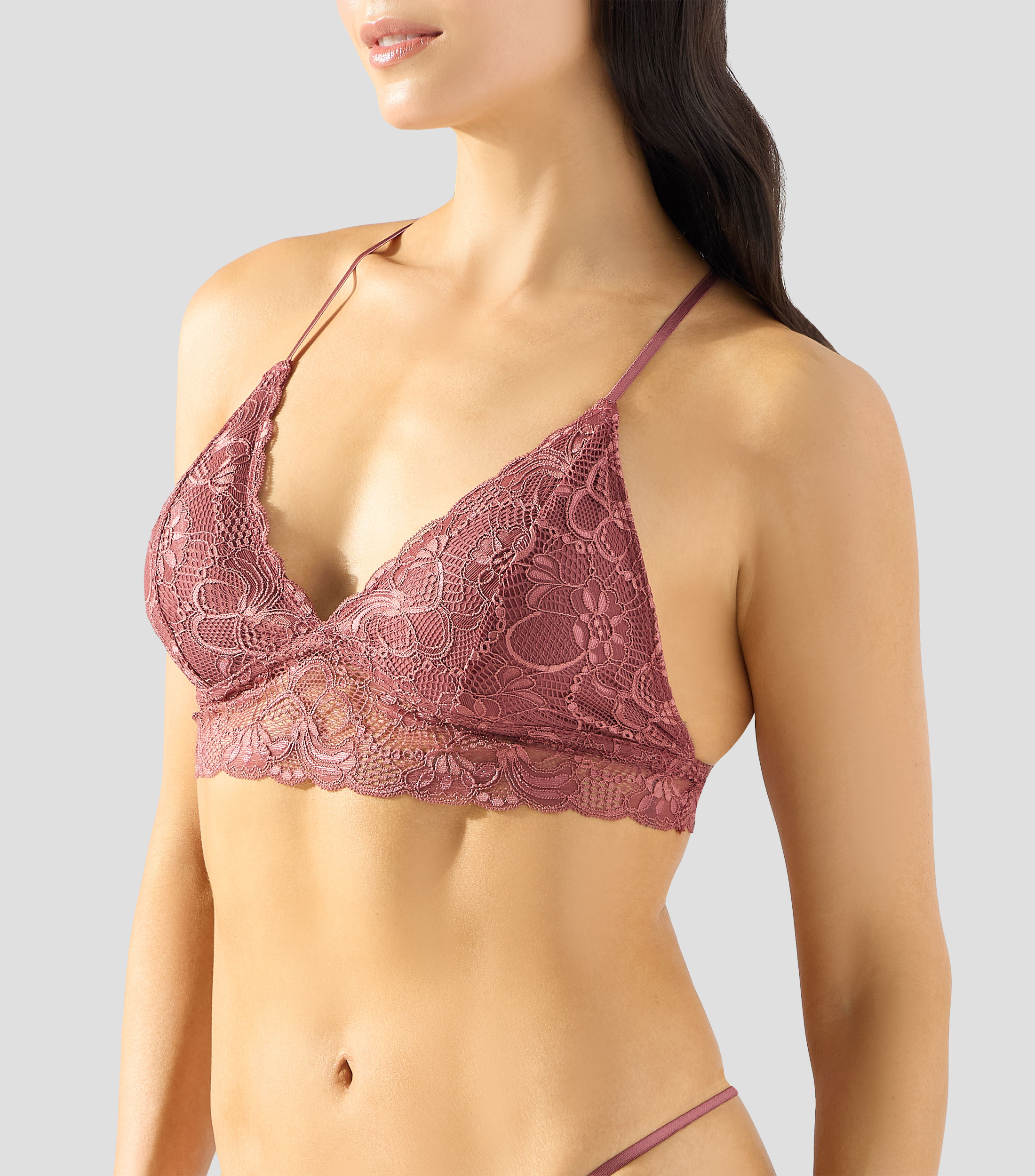 Bralette liso con encaje UNWIND by Epsilon