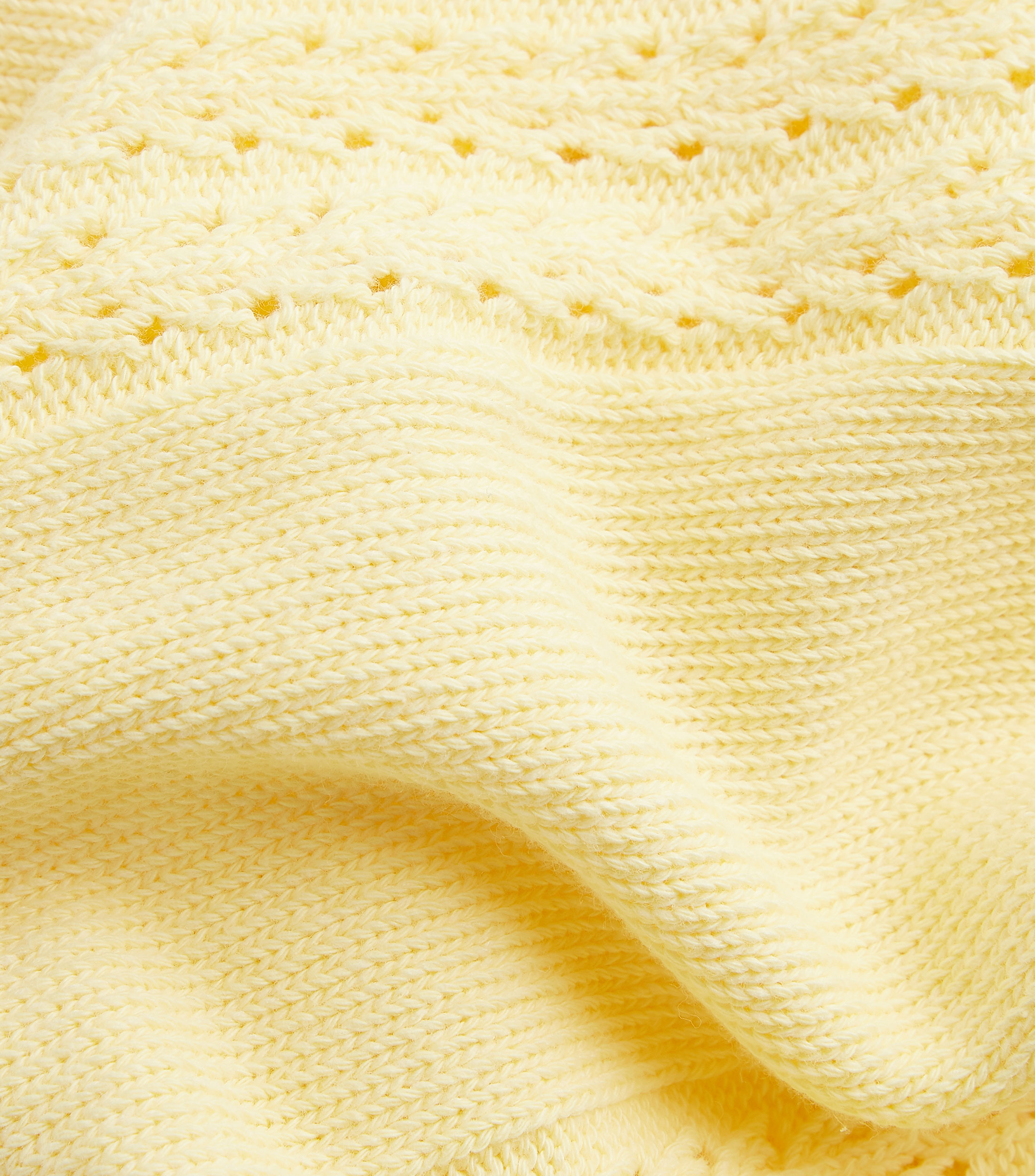 Cobija tricot tejida amarilla Bebé