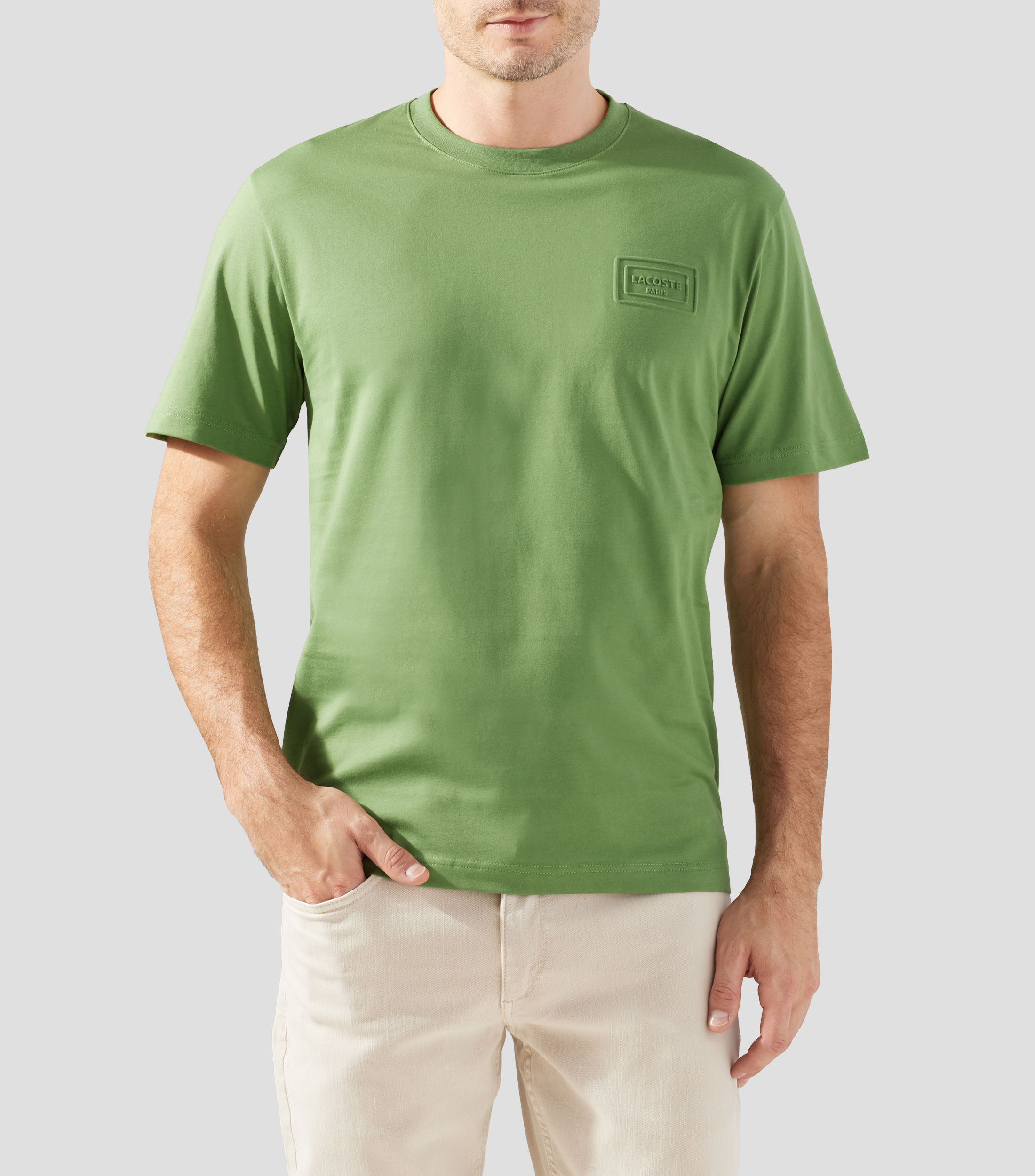 Playera cuello redondo manga corta lisa Hombre